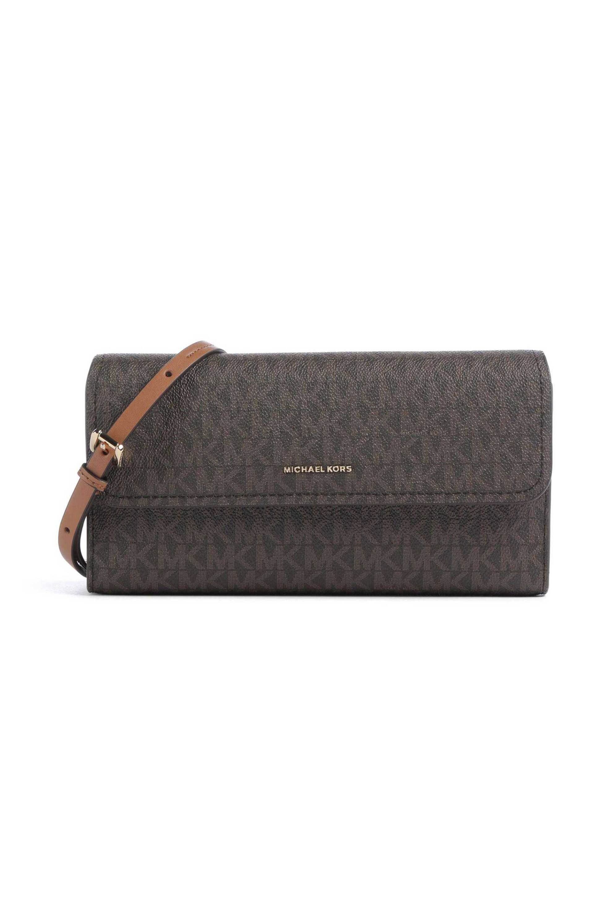 Michael Kors γυναικεία τσάντα crossbody/smartphone "Jet Set Small" - 32S6GJ6C5B Καφέ Σκούρο