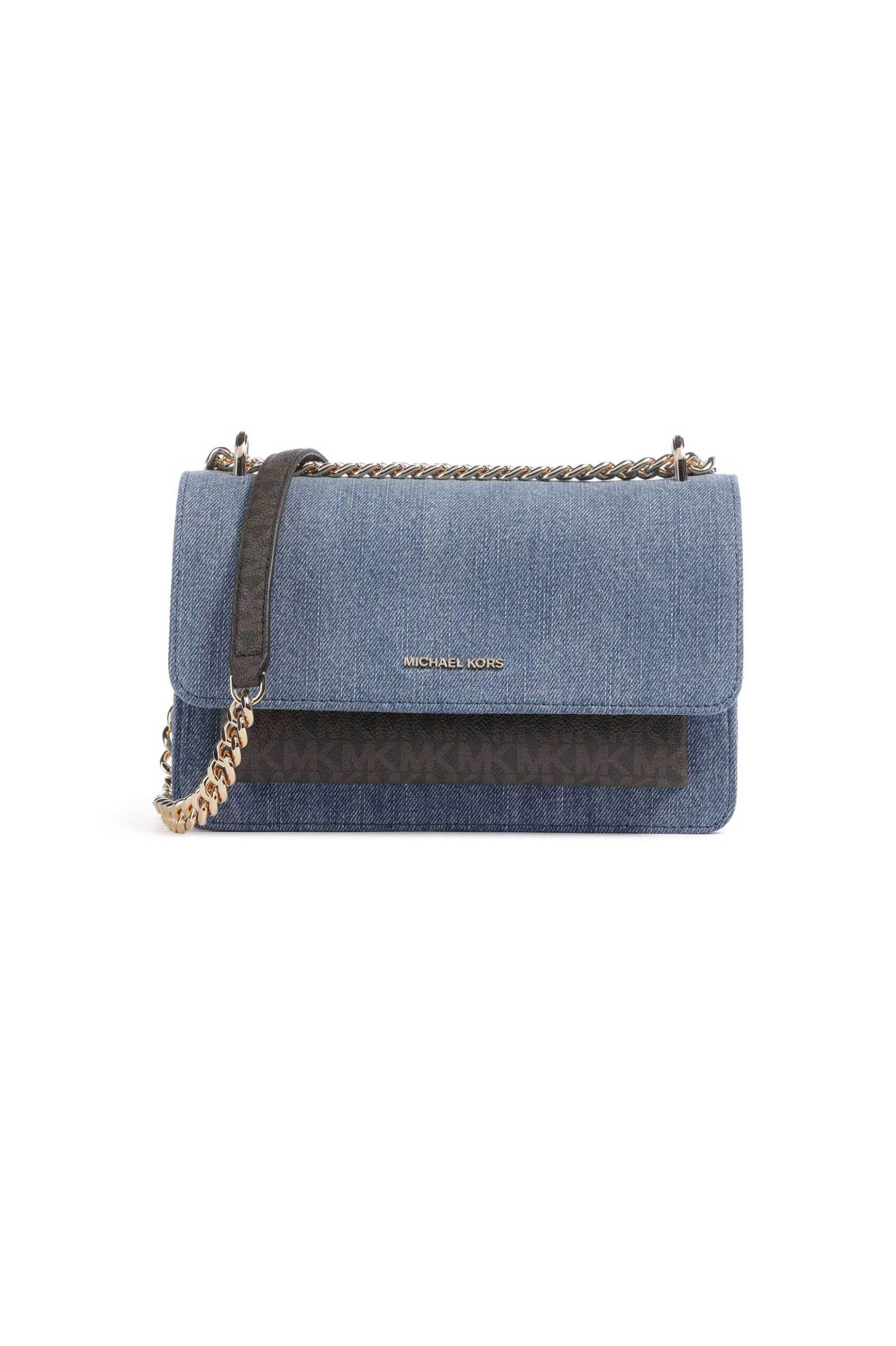 Michael Kors γυναικεία denim τσάντα ώμου "Claire Large" - 30S6GC7L3C Denim Blue