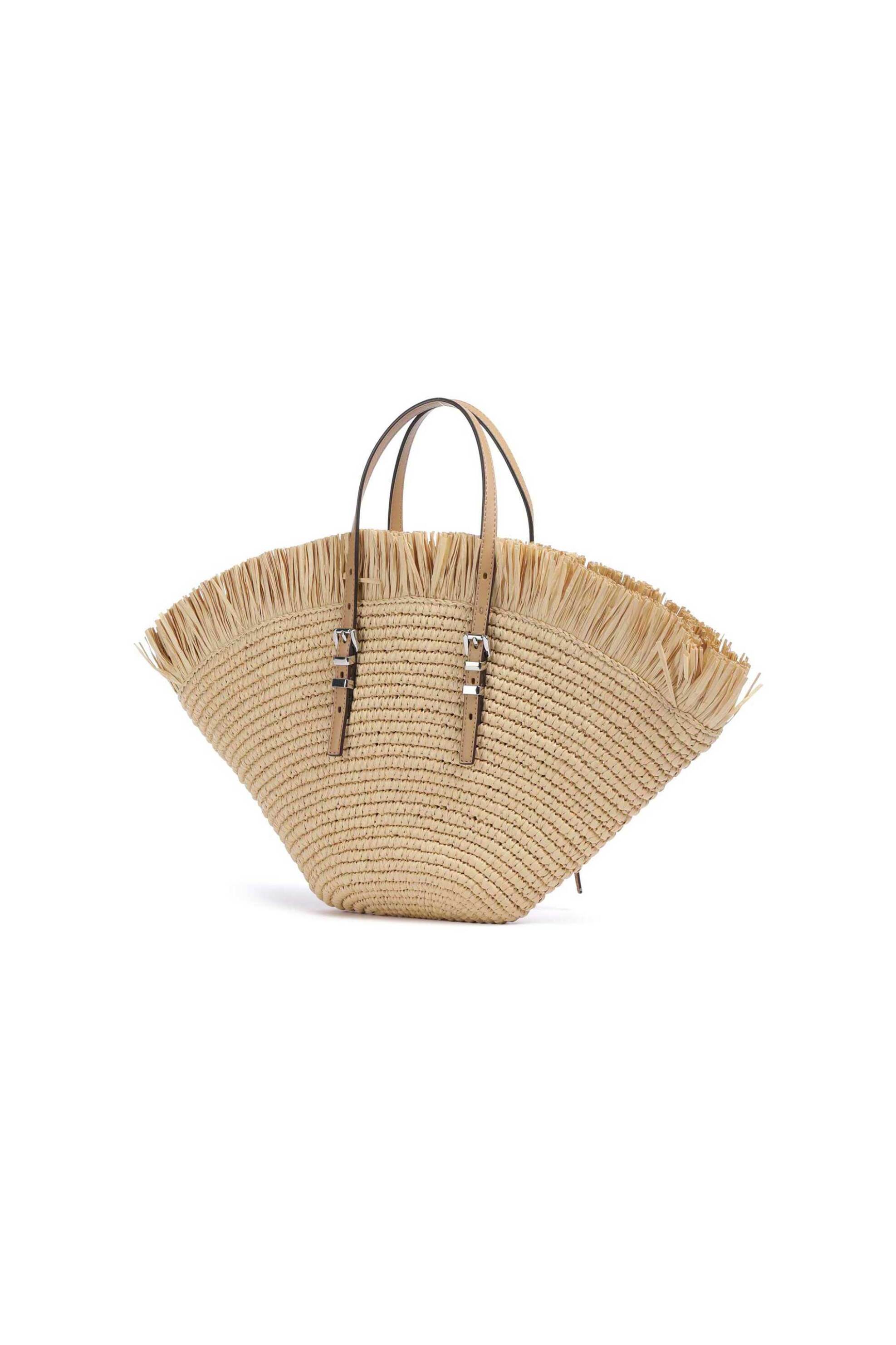 MICHAEL KORS Michael Kors γυναικεία ψάθινη τσάντα tote "Isa Small" - 30S6S9FT1W Μπεζ - 2