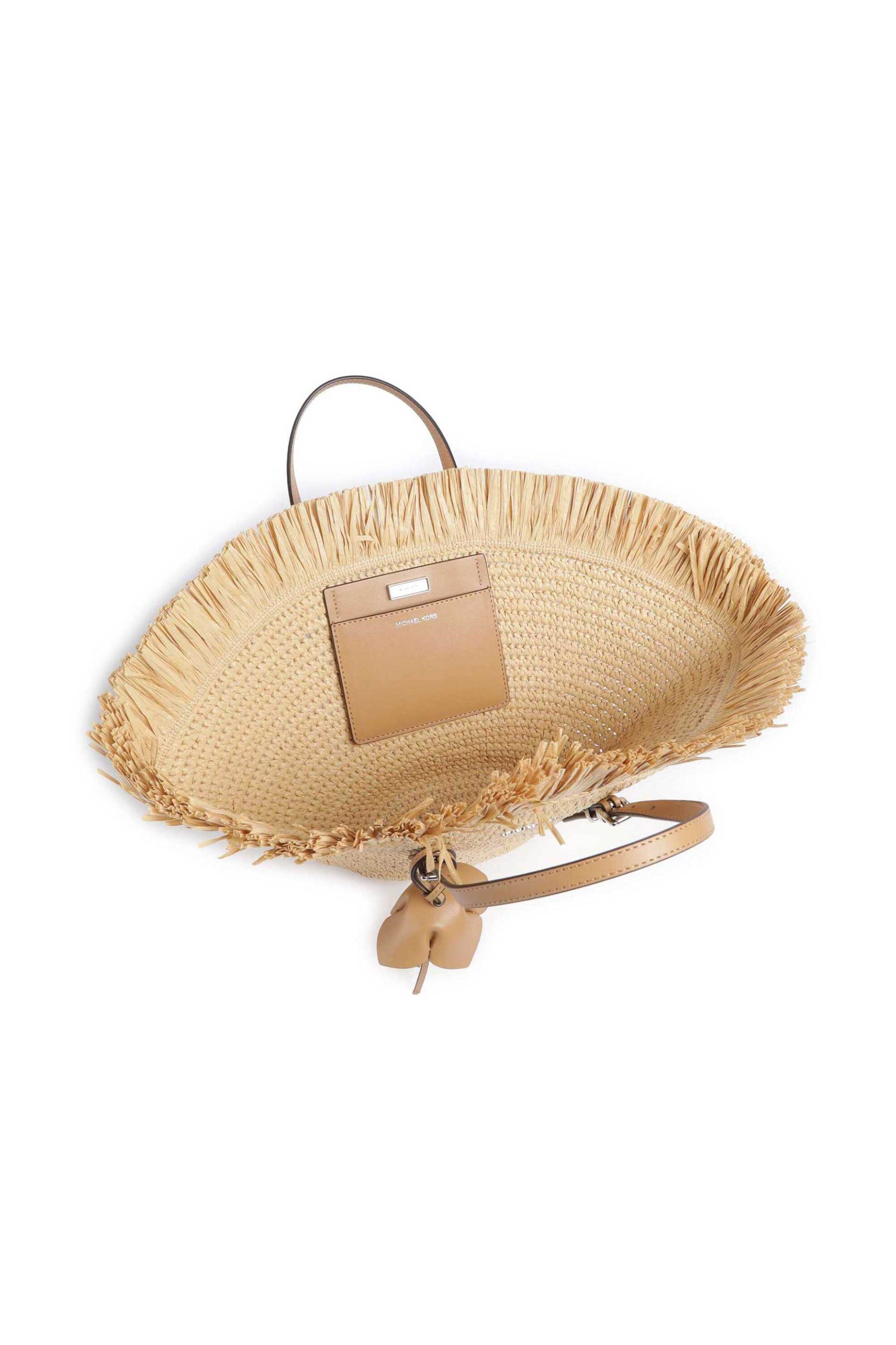 Michael Kors Γυναικεία Ψάθινη Τσάντα Tote Isa Small - 30S6S9Ft1W Μπεζ