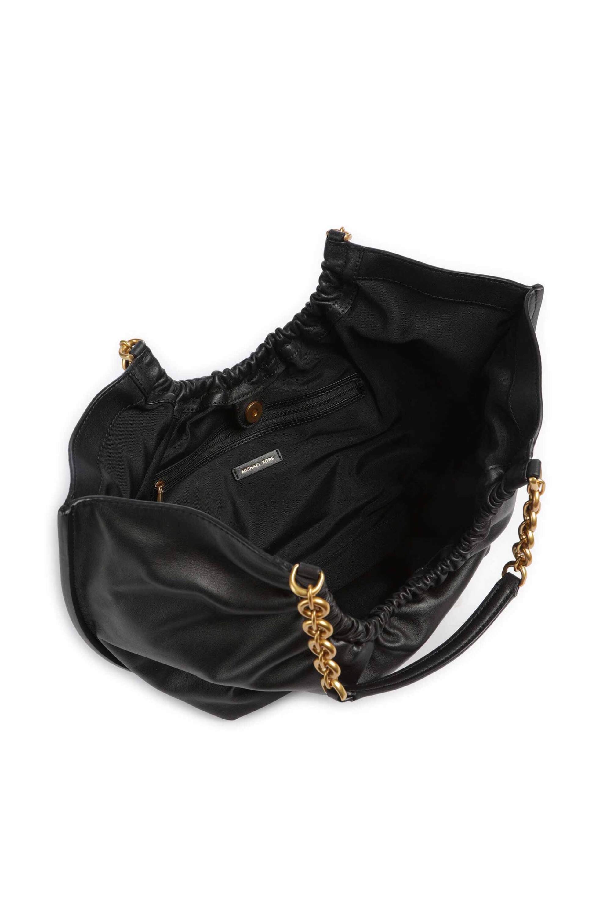 Michael Kors Γυναικεία Δερμάτινη Τσάντα Tote Indie Small - 30T6A50T5L Μαύρο