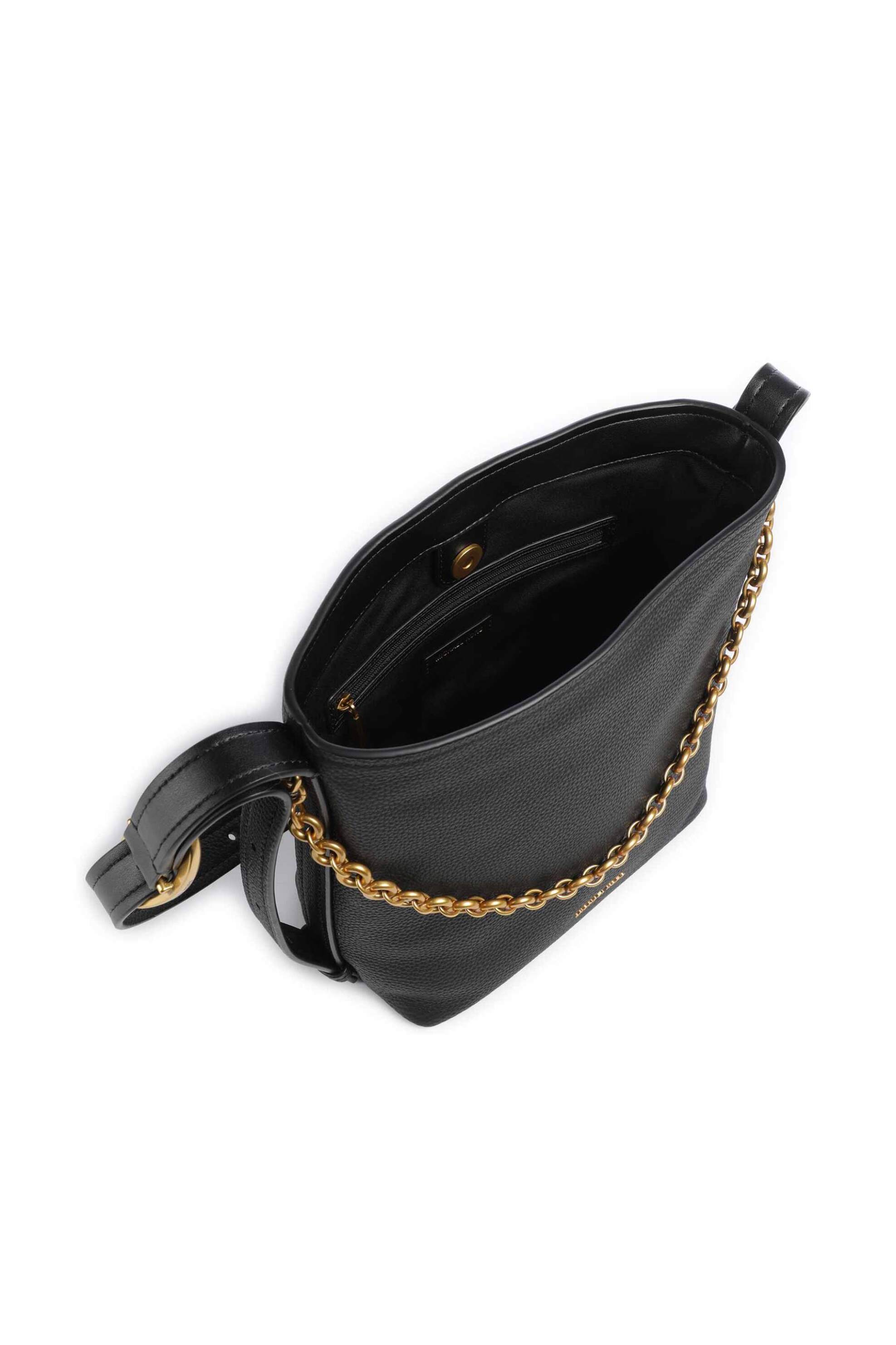 Michael Kors Γυναικεία Δερμάτινη Τσάντα Hobo Nolita Small - 30T6Auem5L Μαύρο