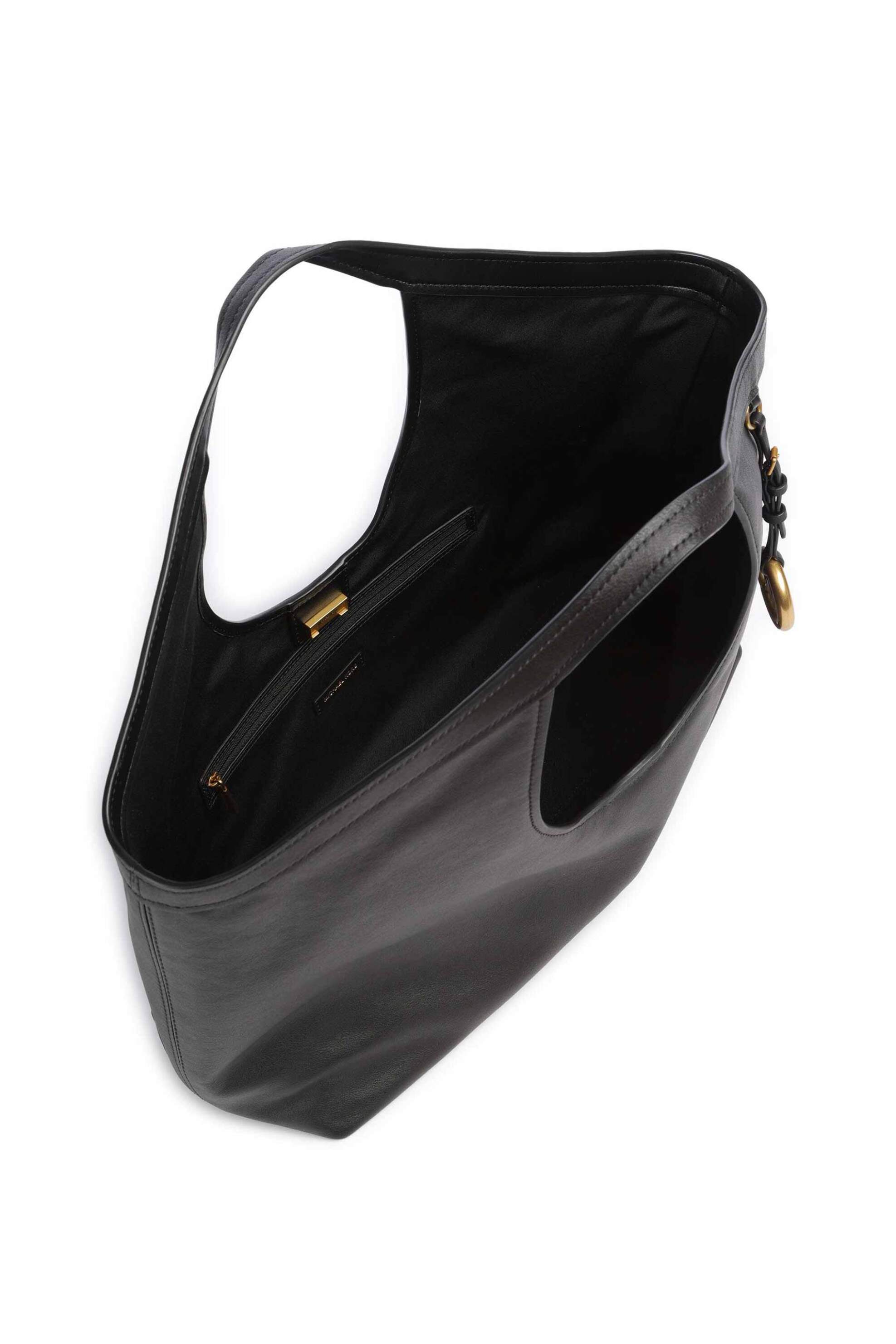 Michael Kors Γυναικεία Δερμάτινη Τσάντα Tote Haddie Large - 30T6Ax6T3L Μαύρο