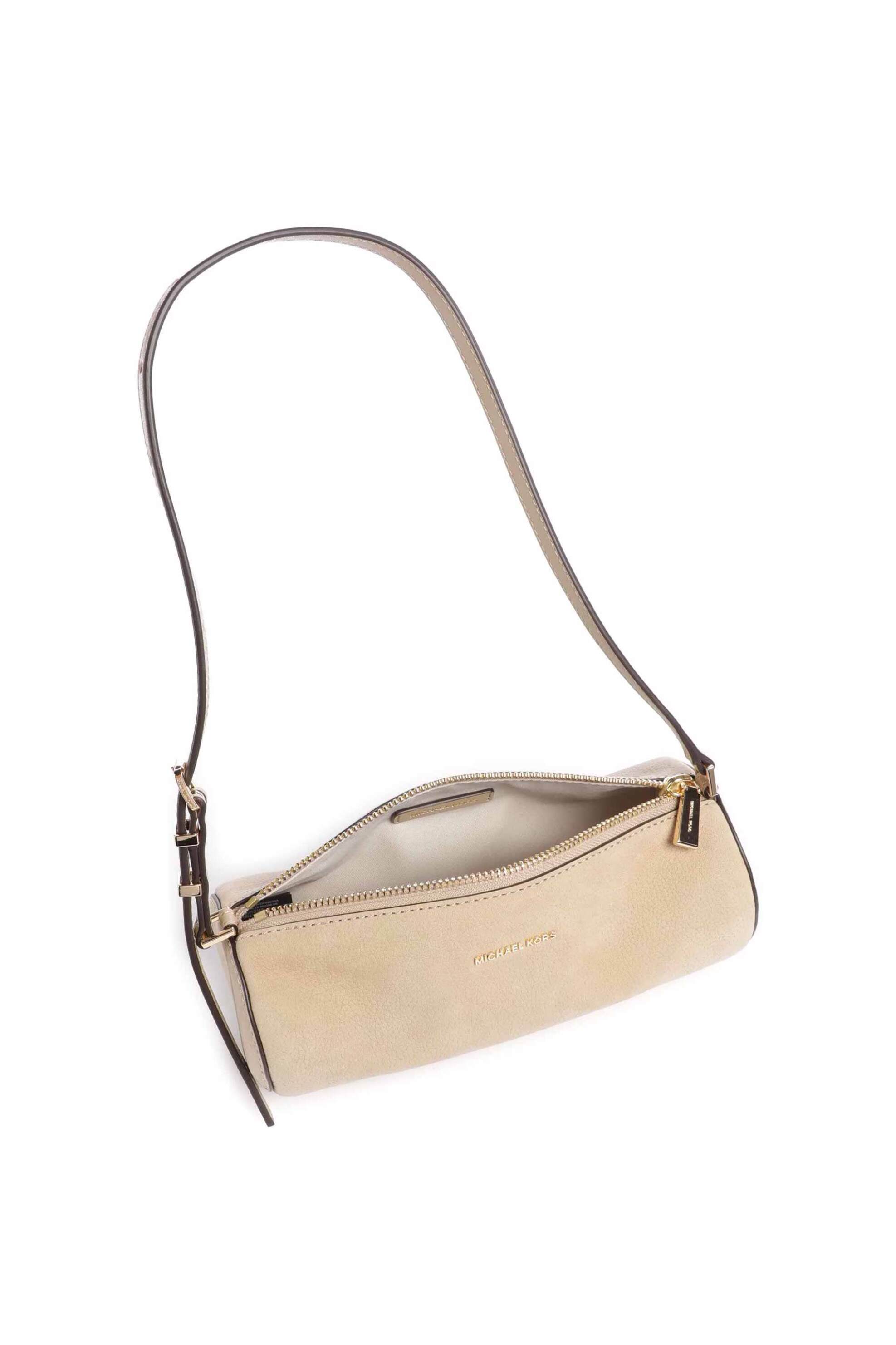 Michael Kors Γυναικεία Δερμάτινη Τσάντα Ώμου Izzy Small - 32T6Gzyc1T Μπεζ