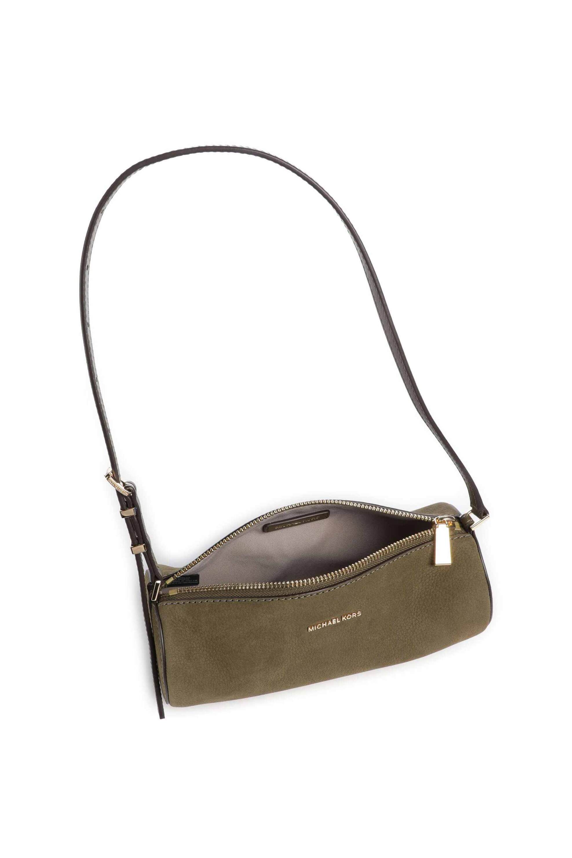 Michael Kors Γυναικεία Δερμάτινη Τσάντα Ώμου Izzy Small - 32T6Gzyc1T Χακί