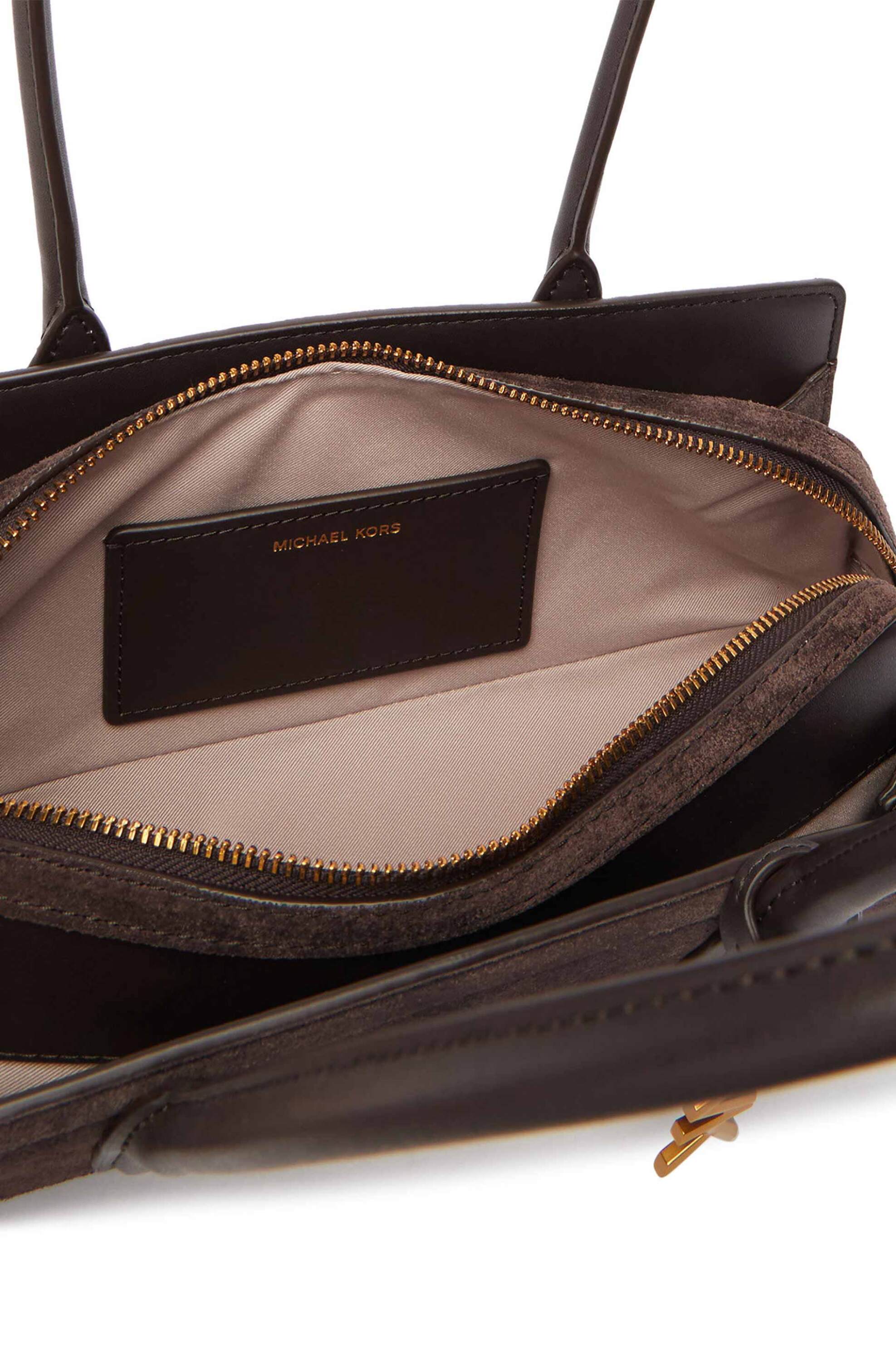 MICHAEL KORS Michael Kors γυναικεία δερμάτινη τσάντα ώμου "Laila Small" - 30T6A9IT0S Καφέ Σκούρο - 3