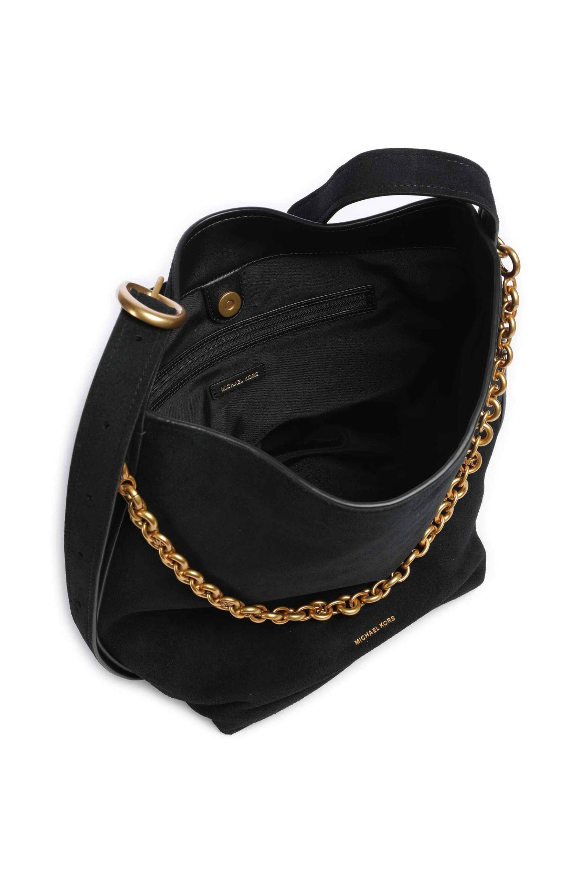MICHAEL KORS Michael Kors γυναικεία δερμάτινη τσάντα hobo "Nolita Large" - 30T6AUEM8S Μαύρο - 3