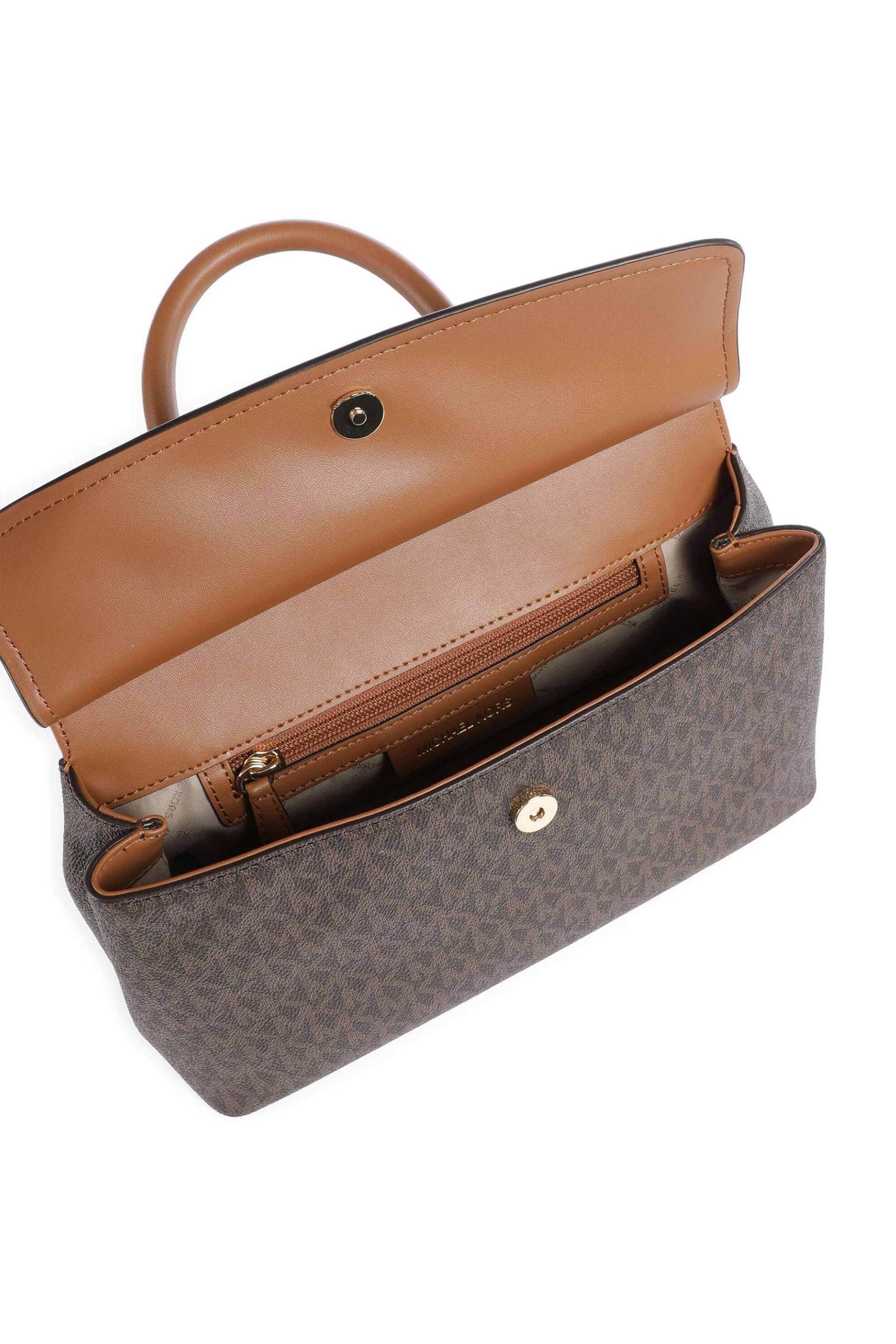 Michael Kors Γυναικεία Τσάντα Χειρός Landry Small - 30T6Gx7S1B Καφέ