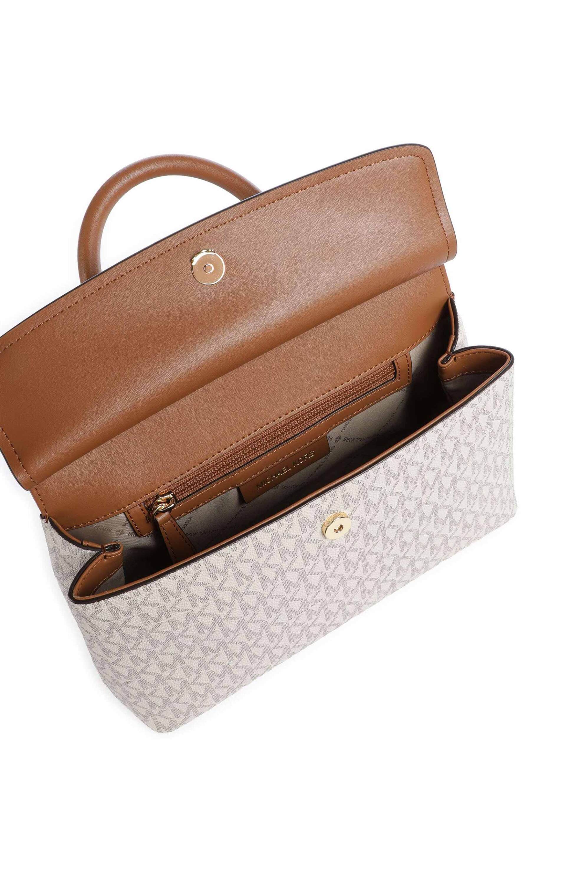 Michael Kors Γυναικεία Τσάντα Χειρός Landry Small - 30T6Gx7S1B Εκρού