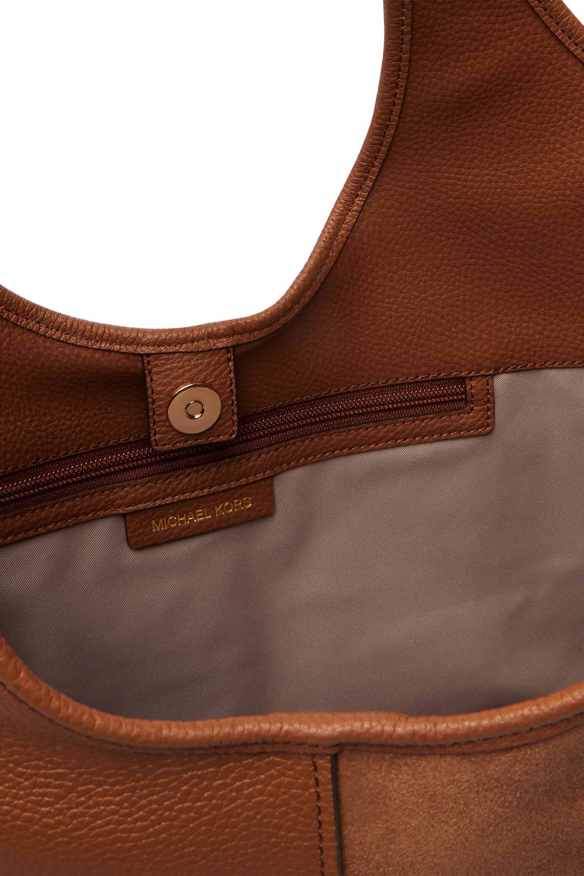 MICHAEL KORS Michael Kors γυναικεία δερμάτινη τσάντα ώμου - 30T6G51T3S Ταμπά - 3