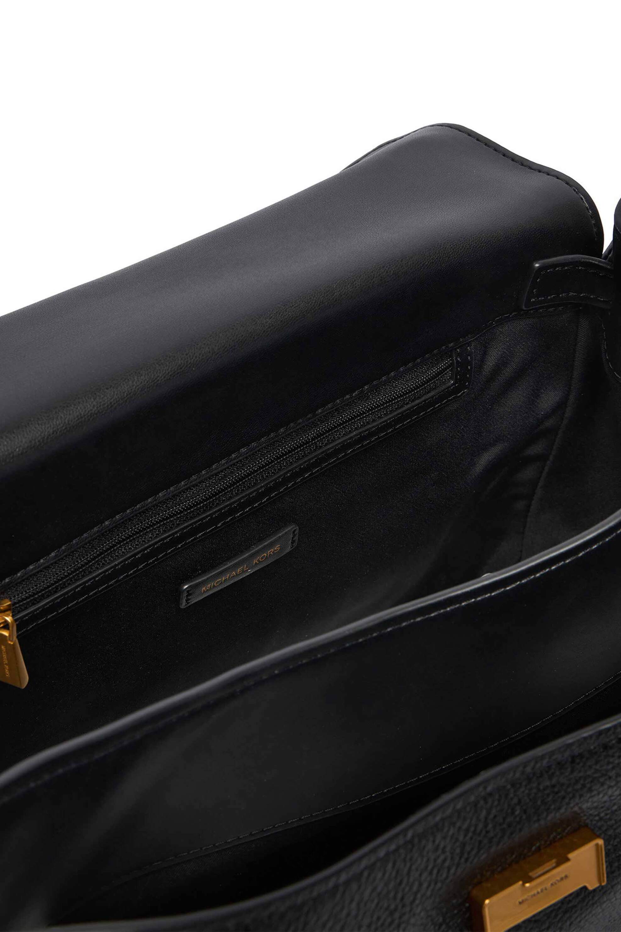 MICHAEL KORS Michael Kors γυναικεία δερμάτινη τσάντα ώμου "Hamilton" - 30F6ANXS7E Μαύρο - 3