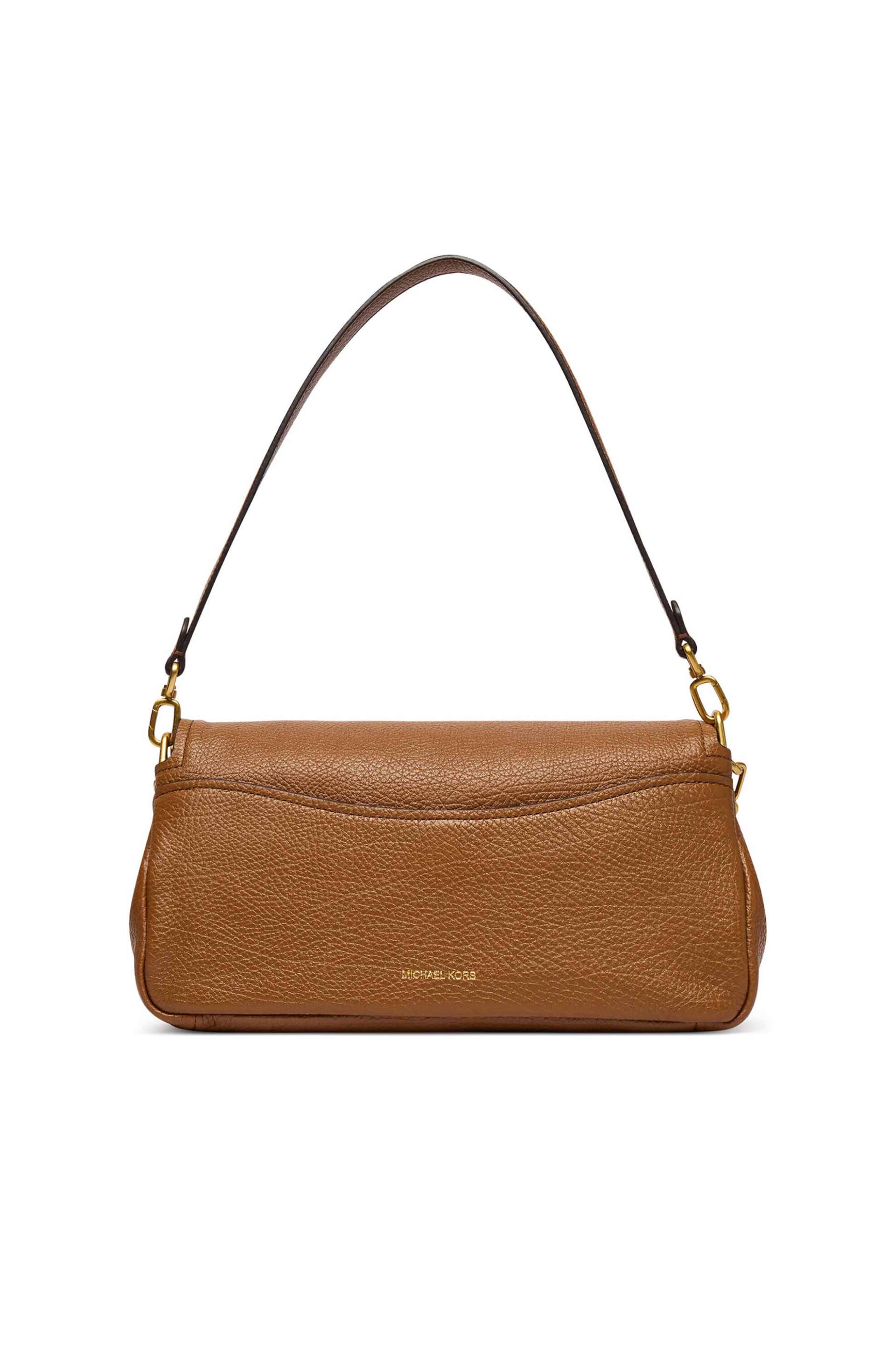 Michael Kors γυναικεία suede τσάντα ώμου με μεταλλικό λογότυπο - 30F6AYTL7E Ταμπά