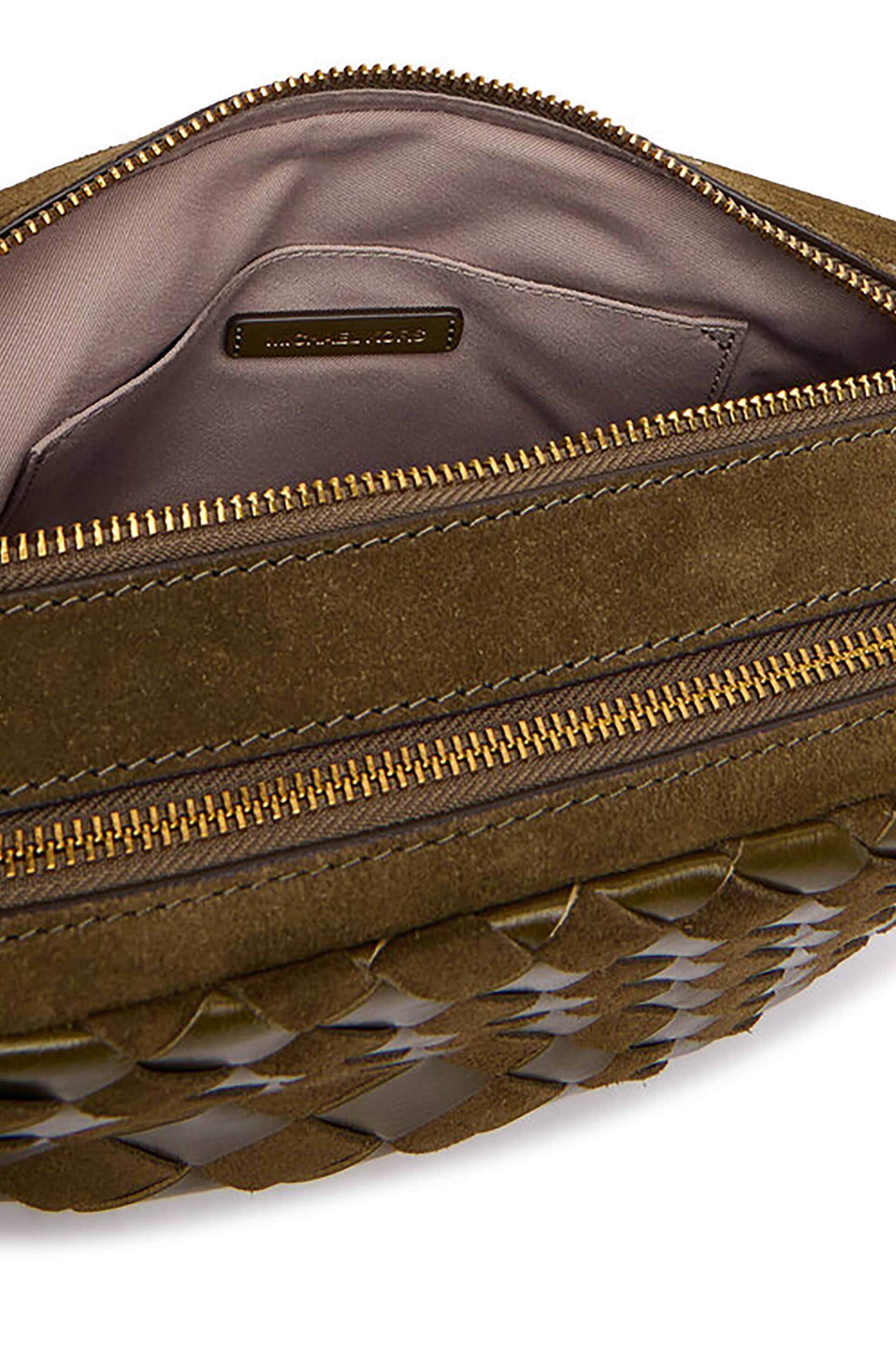 MICHAEL KORS Michael Kors γυναικεία τσάντα crossbody με πλεκτό σχέδιο "Jet Set" - 32F6AYTC6S Χακί - 3