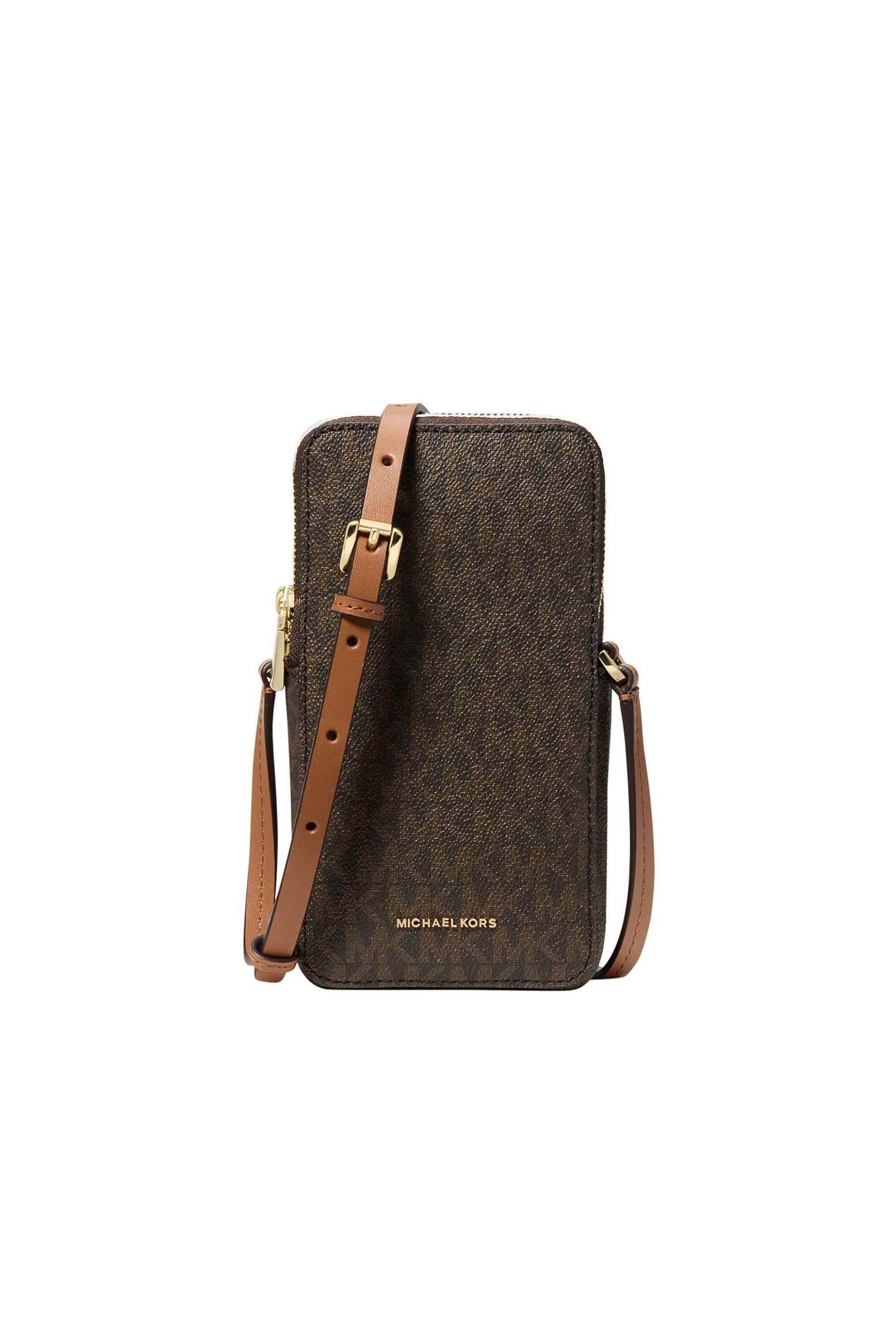 Michael Kors γυναικεία τσάντα crossbody με all-over logo - 32F6GJ6C5B Καφέ