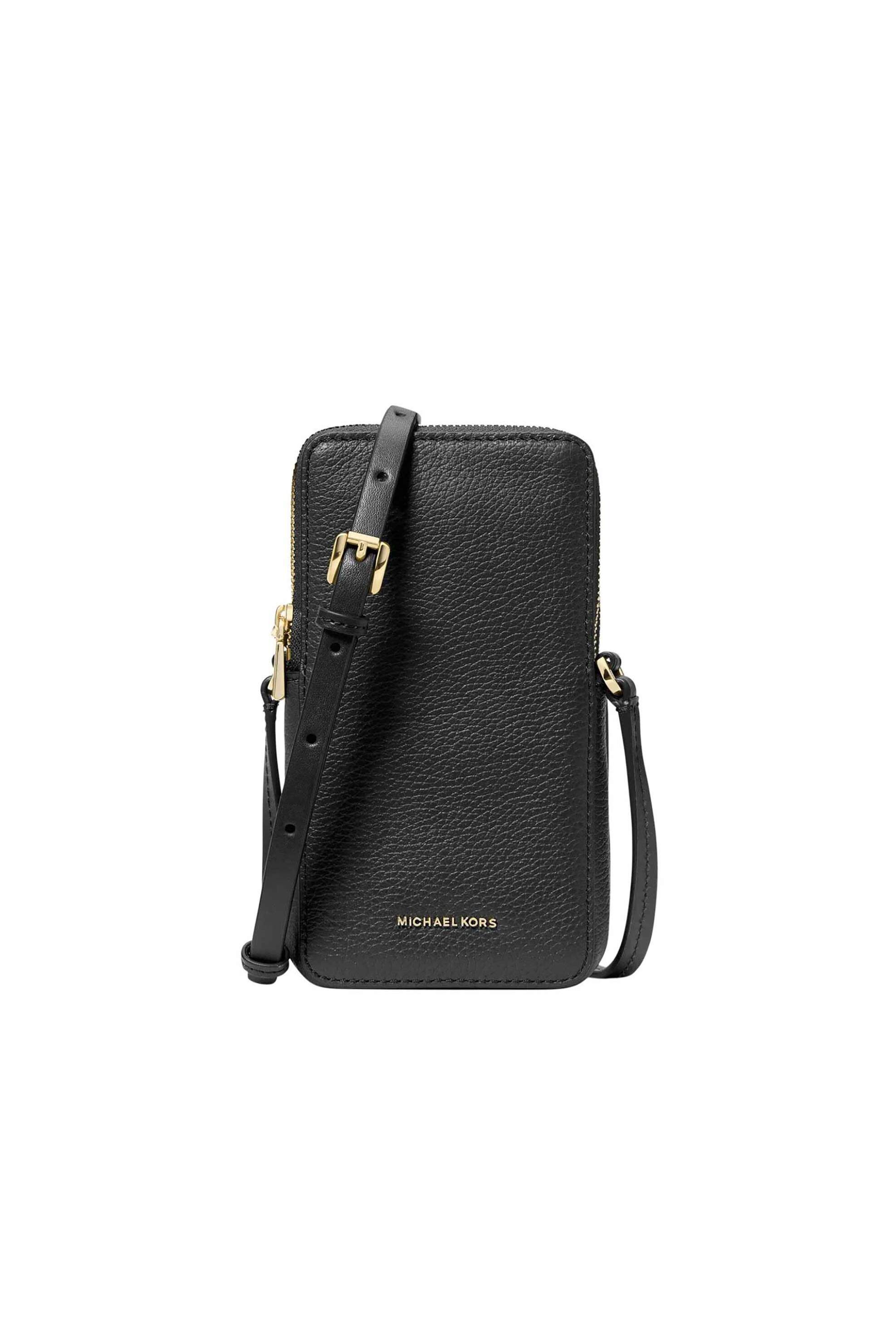 Michael Kors γυναικεία τσάντα crossbody μονόχρωμη με μεταλλικό λογότυπο - 32F6GJ6C5L Μαύρο