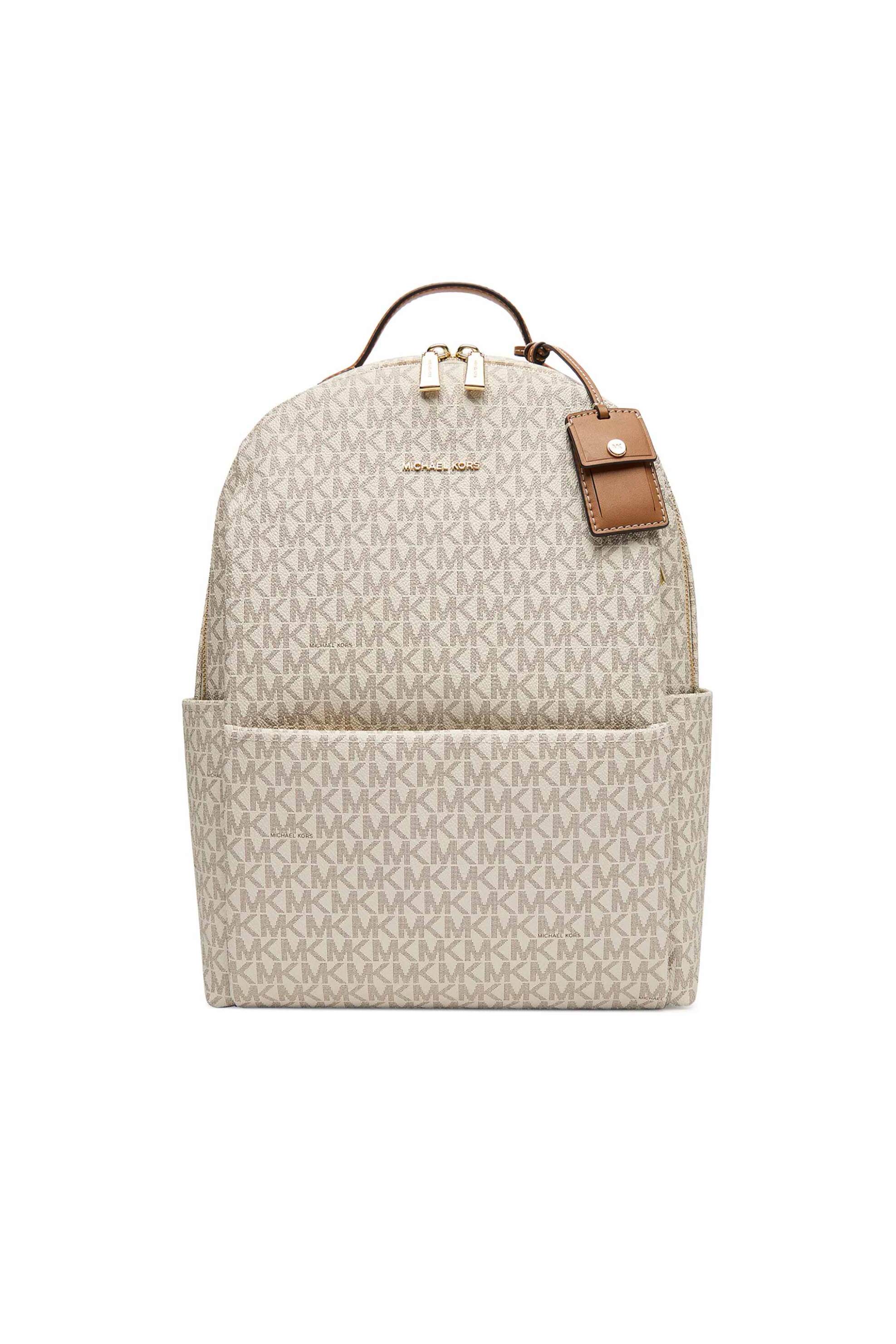 MICHAEL KORS Michael Kors γυναικείο backpack με all-over logo "Sable" - 30T5G3XB3B Εκρού
