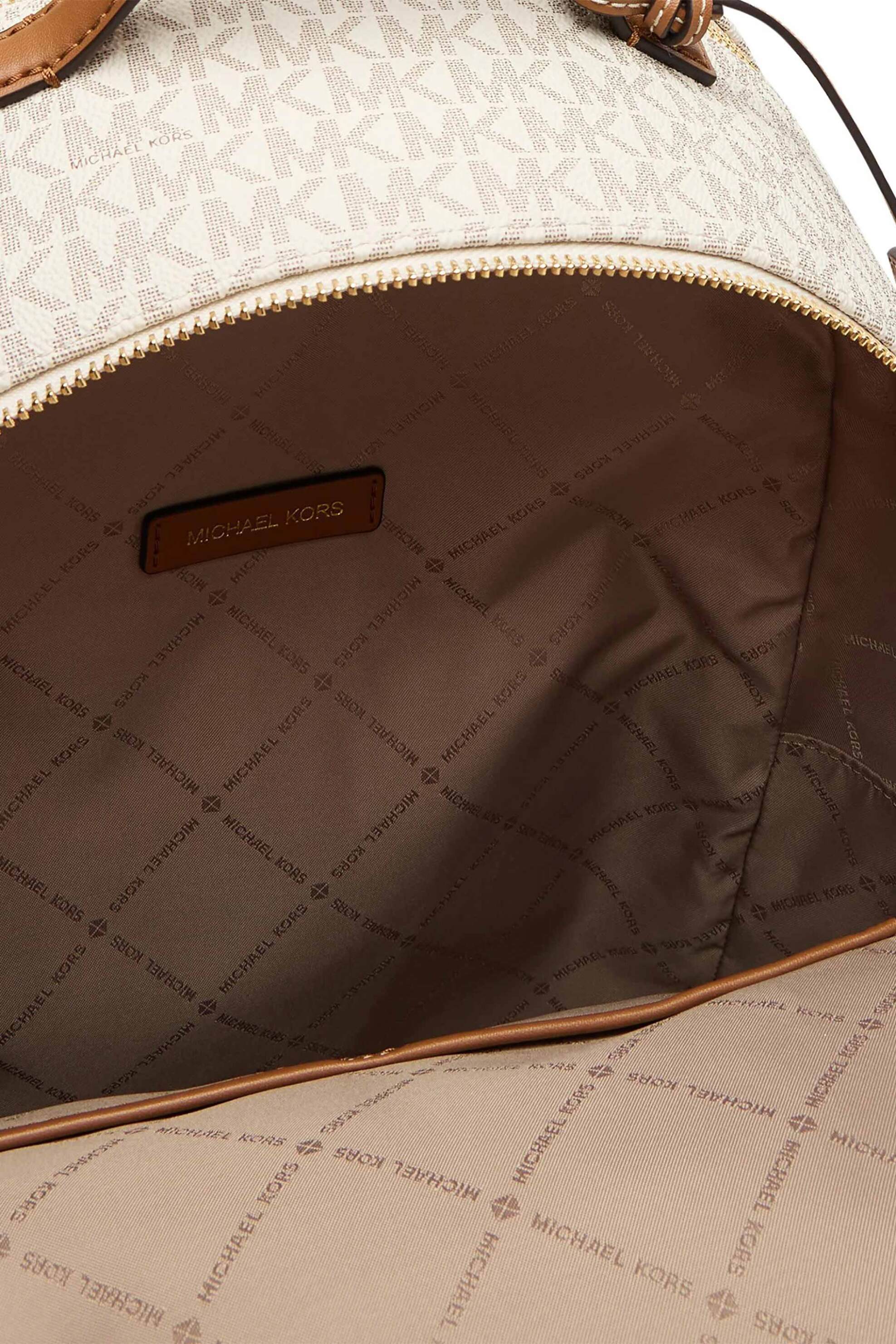 MICHAEL KORS Michael Kors γυναικείο backpack με all-over logo "Sable" - 30T5G3XB3B Εκρού - 3