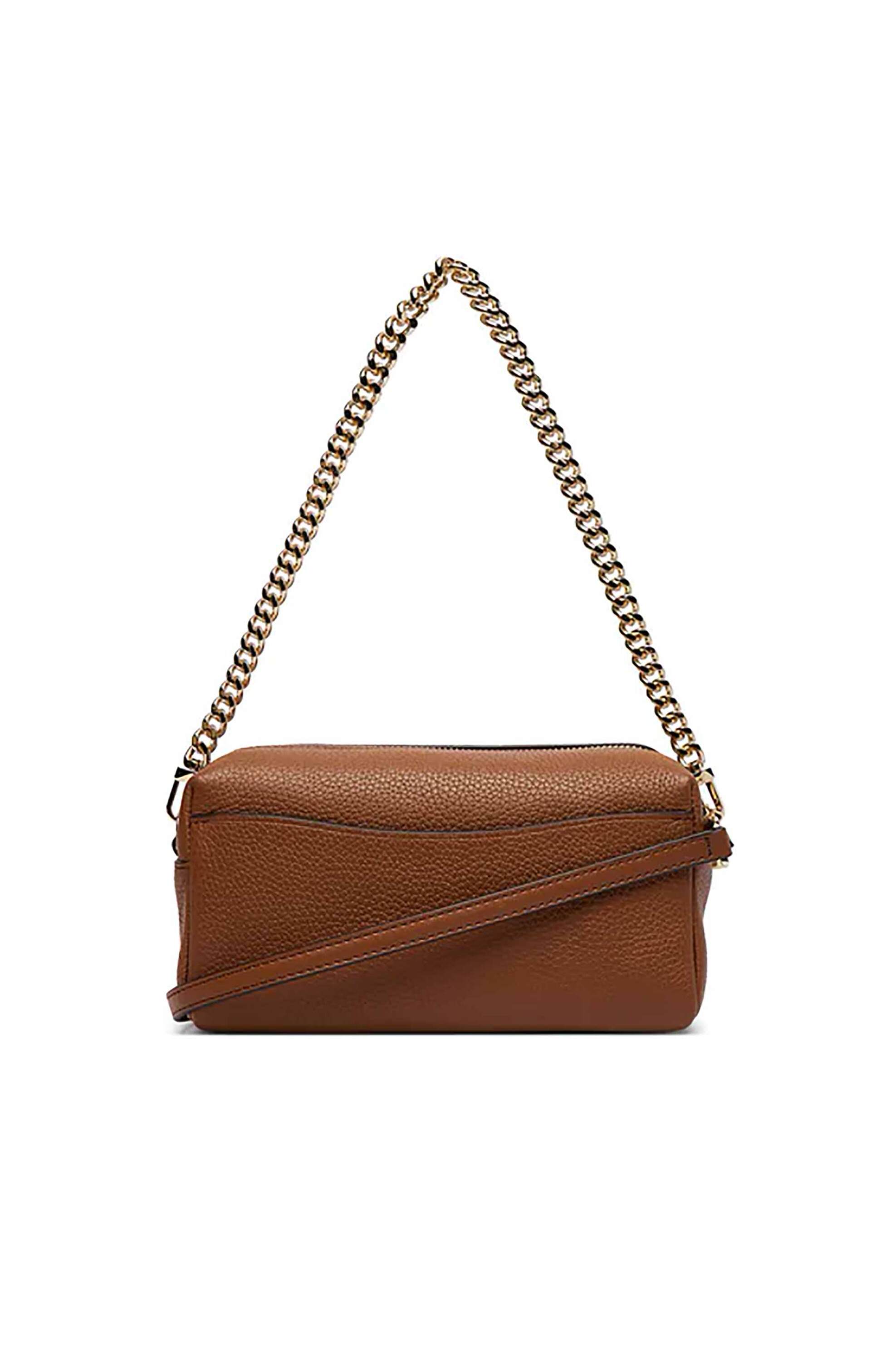 Michael Kors γυναικεία suede τσάντα ώμου με μεταλλικό λογότυπο - 32F6GYTC5L Ταμπά