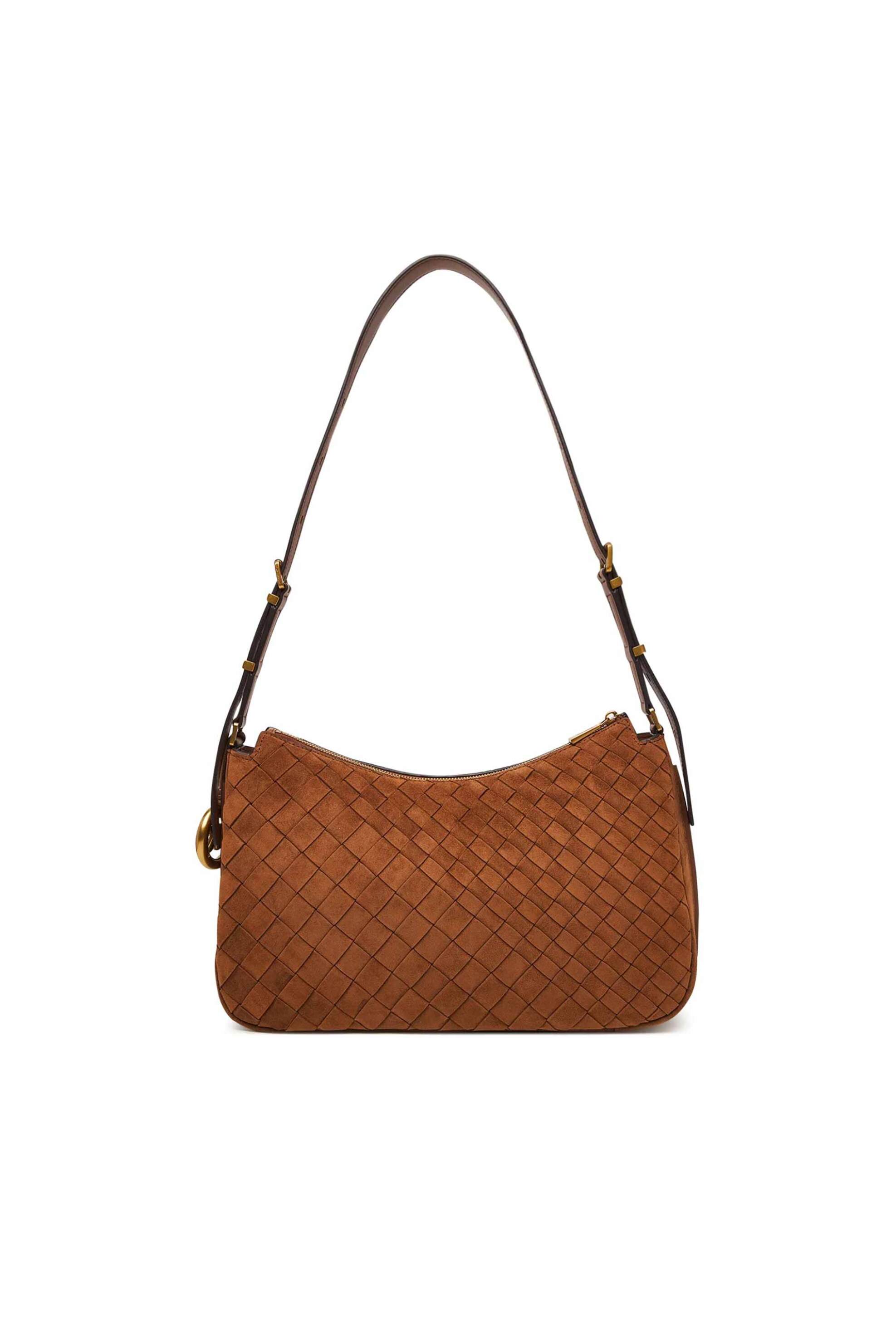 MICHAEL KORS Michael Kors γυναικεία suede τσάντα ώμου με πλεκτό σχέδιο "Nolita" - 30F6AY5L2L Ταμπά - 3