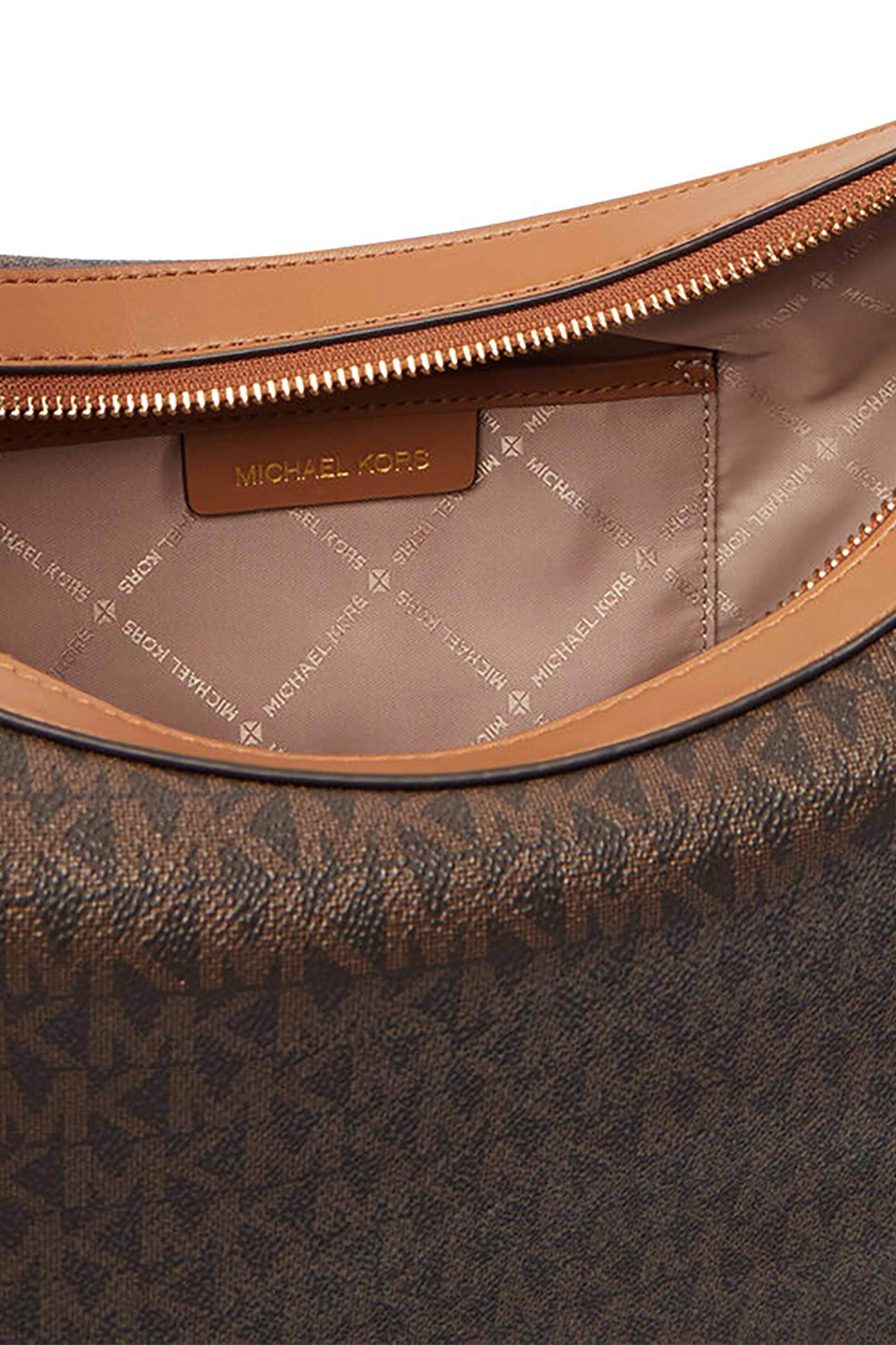 MICHAEL KORS Michael Kors γυναικεία τσάντα ώμου με all-over logo "Skye Md" - 30F6G19L6B Καφέ - 3