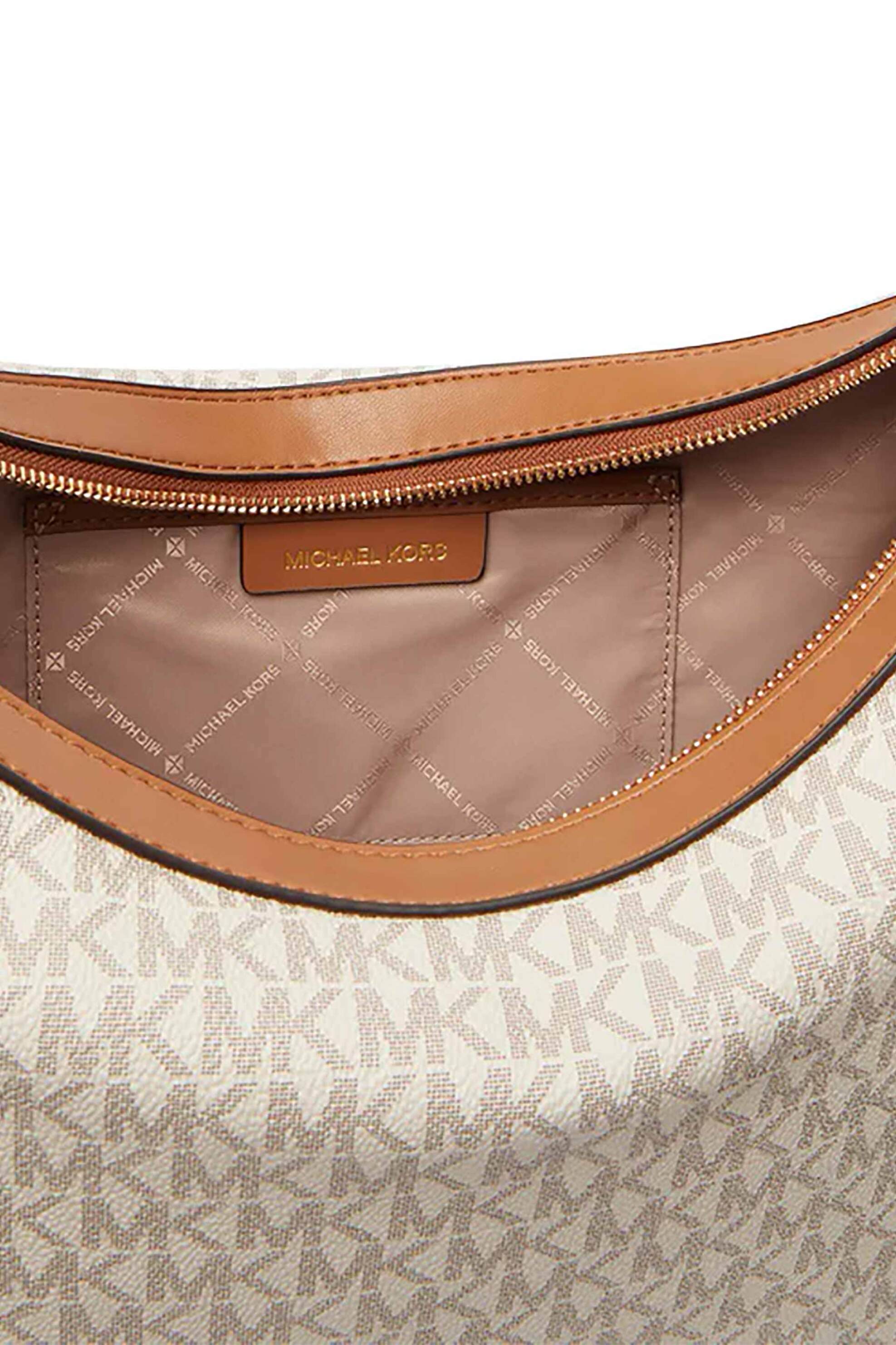 MICHAEL KORS Michael Kors γυναικεία τσάντα ώμου με all-over logo "Skye Md" - 30F6G19L6B Εκρού - 3