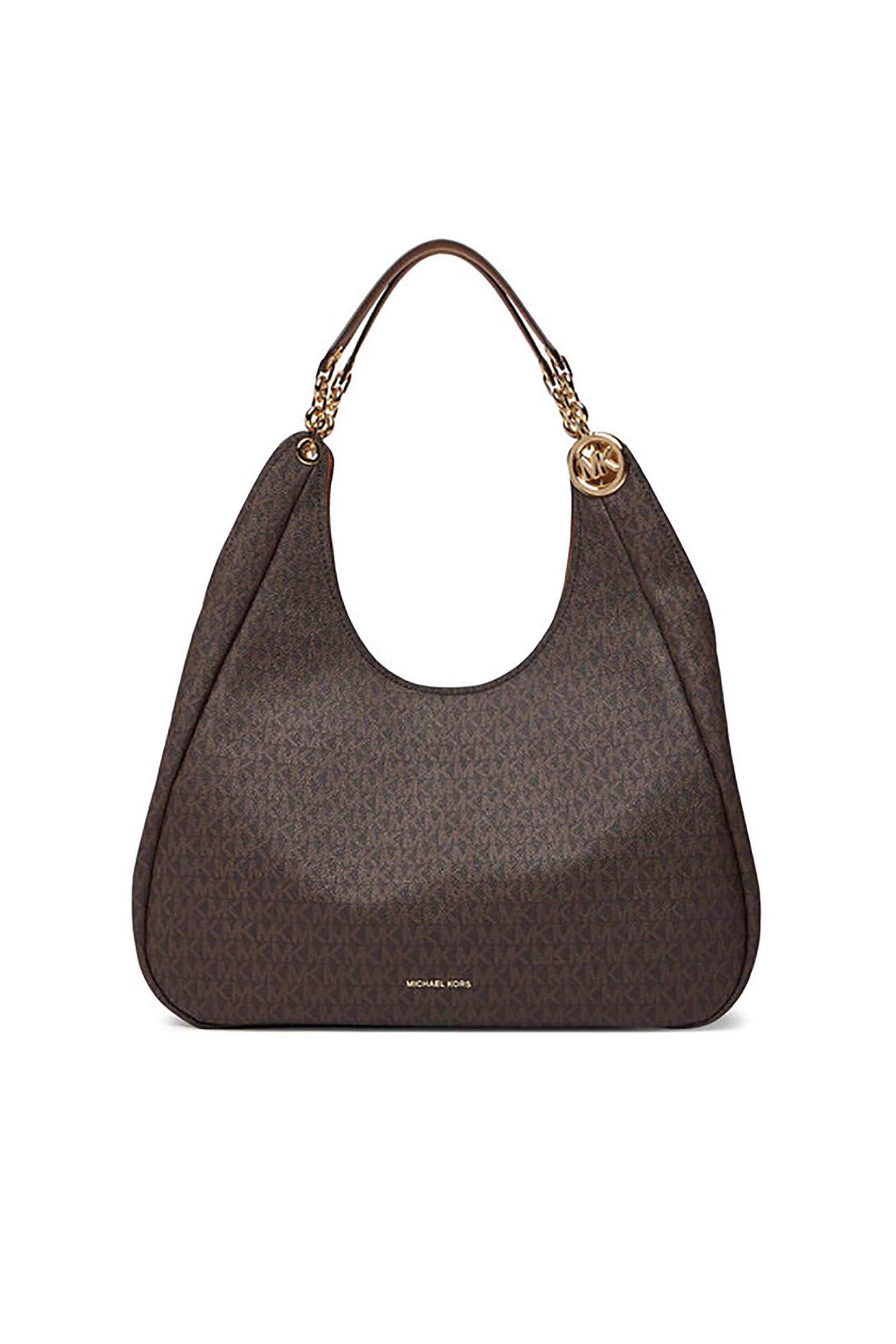 Michael Kors γυναικεία τσάντα ώμου με all-over logo - 30F6GEJE7B Καφέ