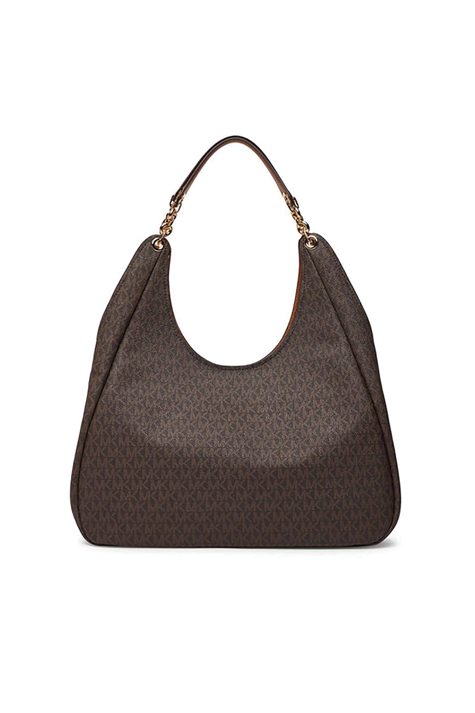 Michael Kors γυναικεία τσάντα ώμου με all-over logo - 30F6GEJE7B Καφέ