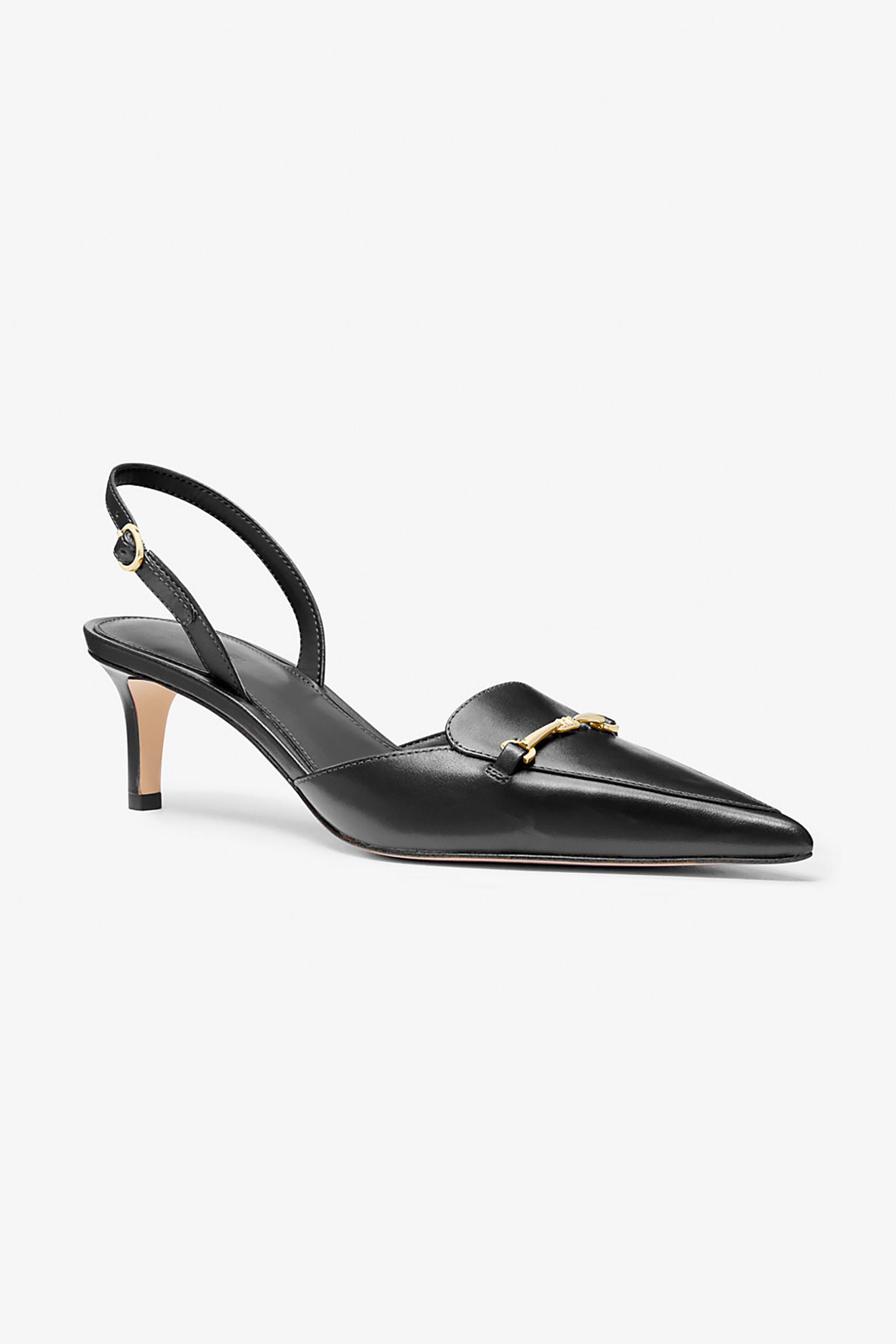 Michael Kors γυναικείες δερμάτινες γόβες slingback "Lena" - 40R5LEMP1L Μαύρο φωτογραφία