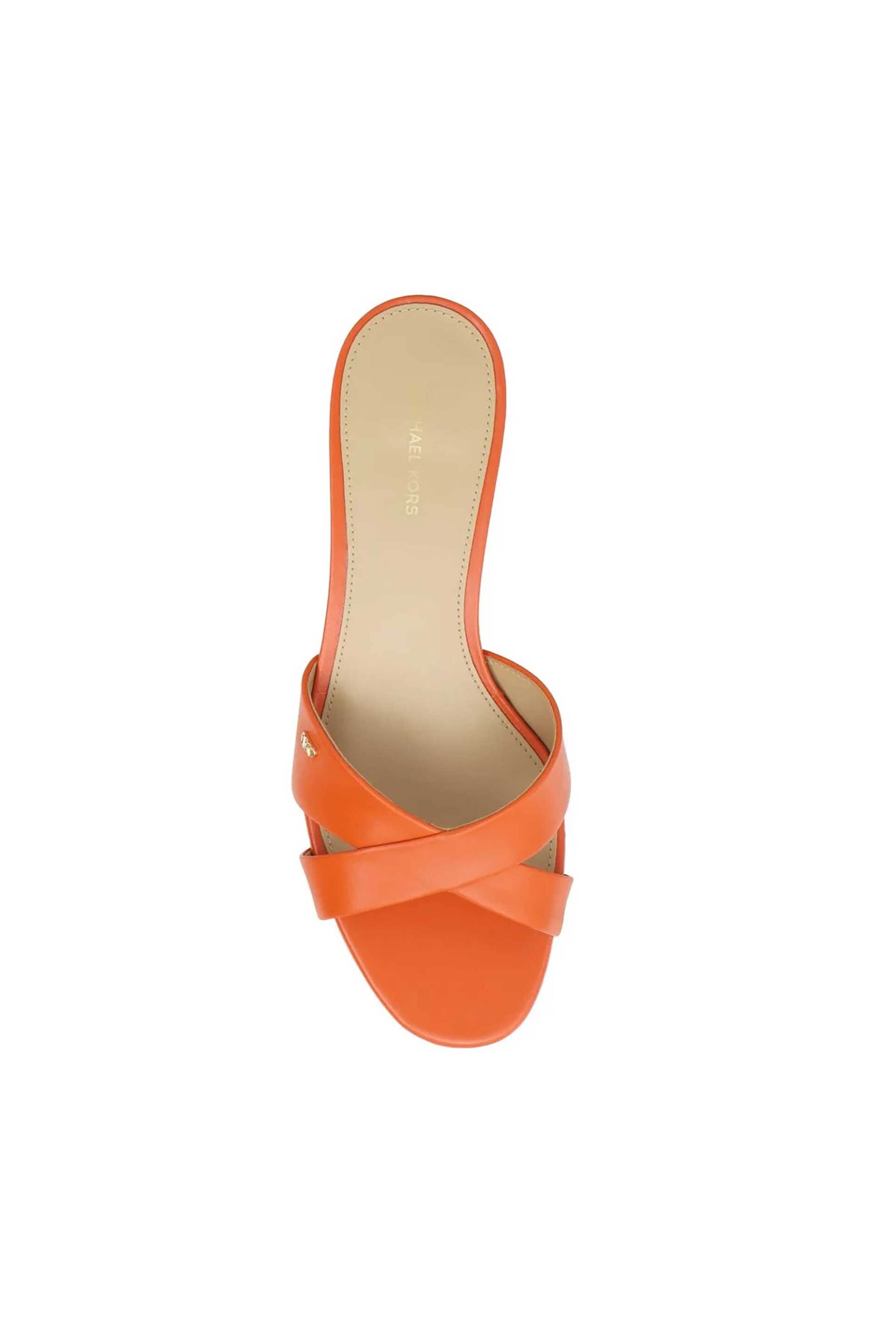 Michael Kors Γυναικεία Δερμάτινα Mules Cassidy - 40S6Csms1L Πορτοκαλί