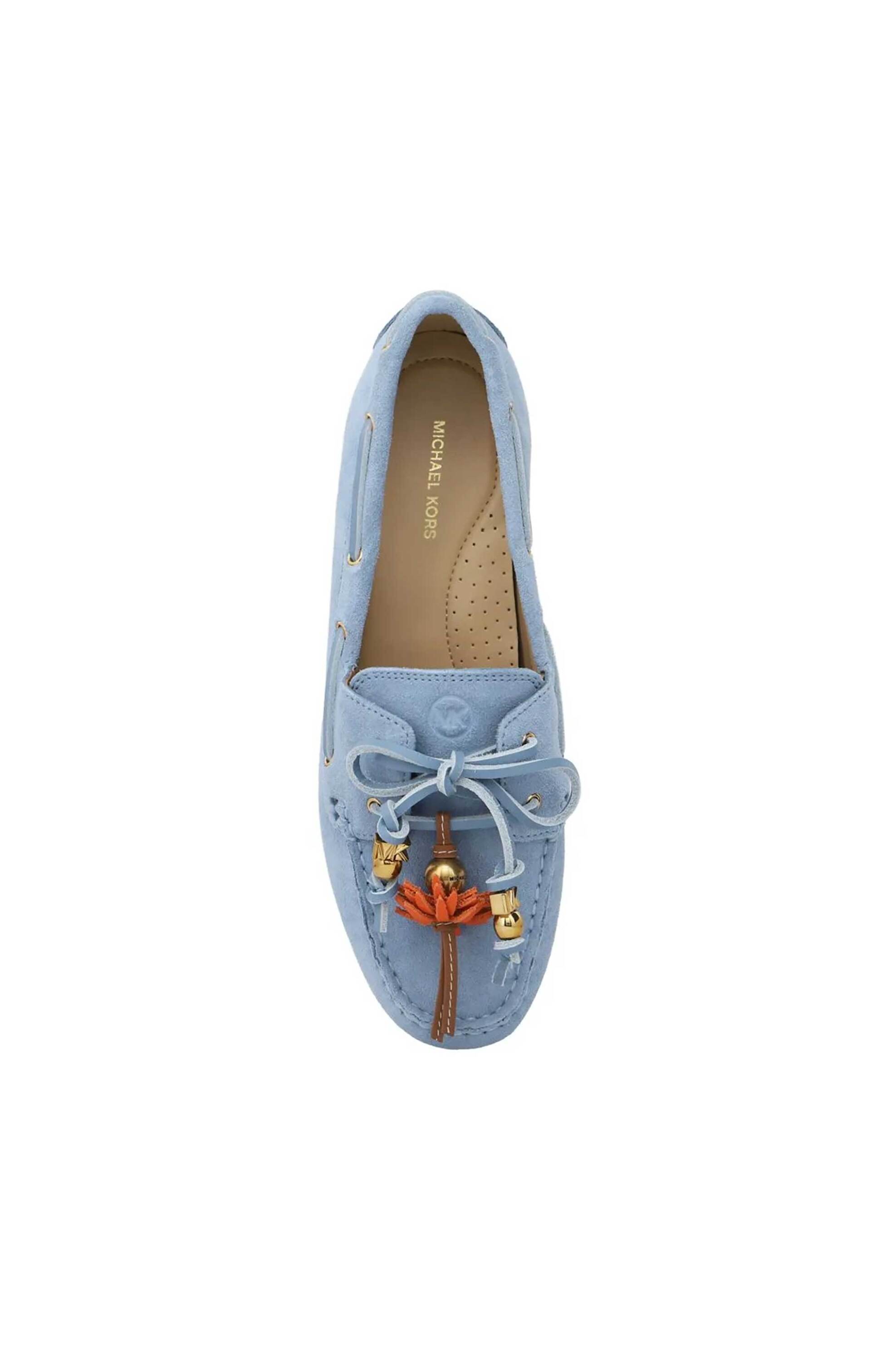 Michael Kors Γυναικεία Suede Μοκασίνια Fallon - 40S6Fafr2S Μπλε Ανοιχτό