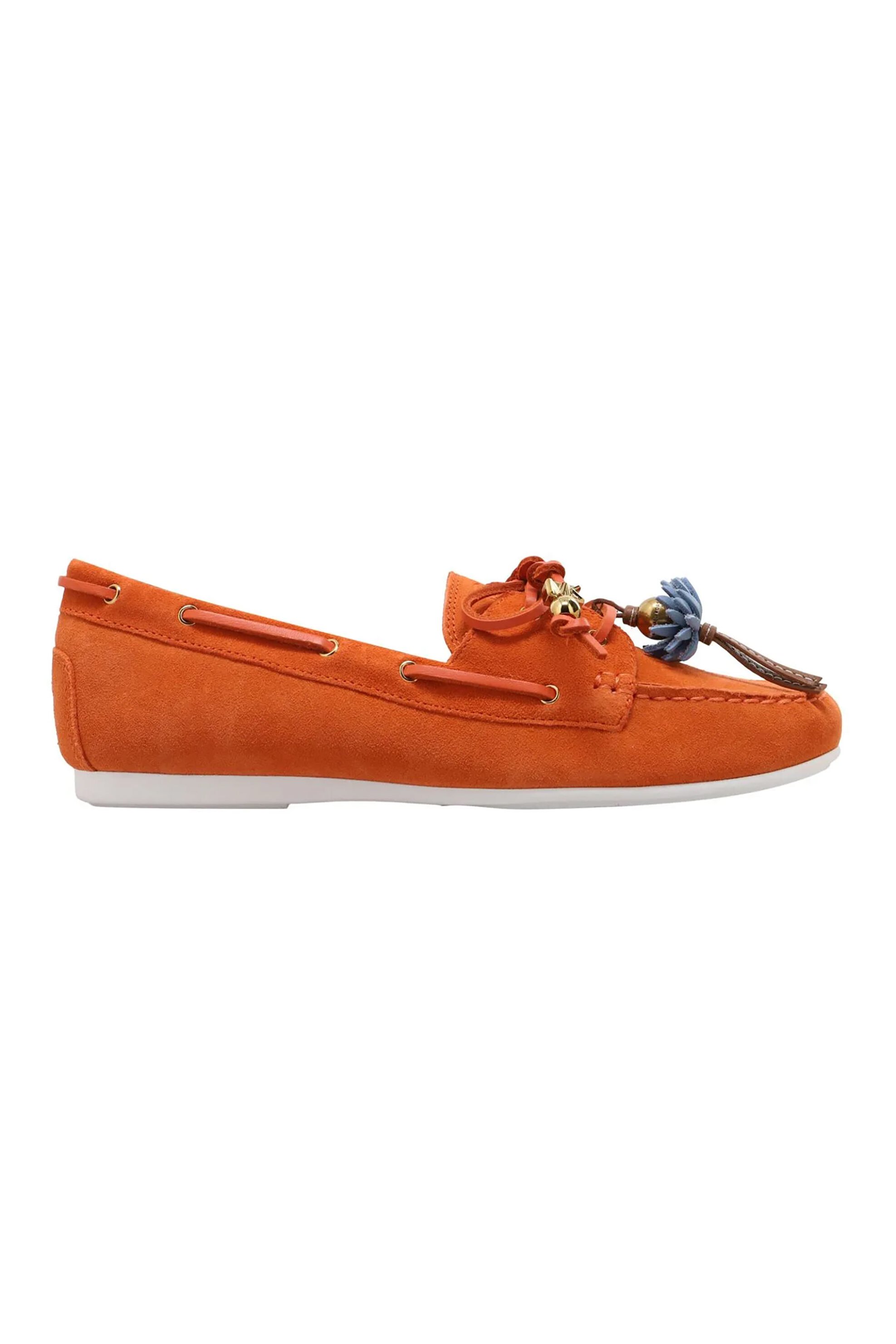 Michael Kors γυναικεία suede μοκασίνια "Fallon" - 40S6FAFR2S Πορτοκαλί