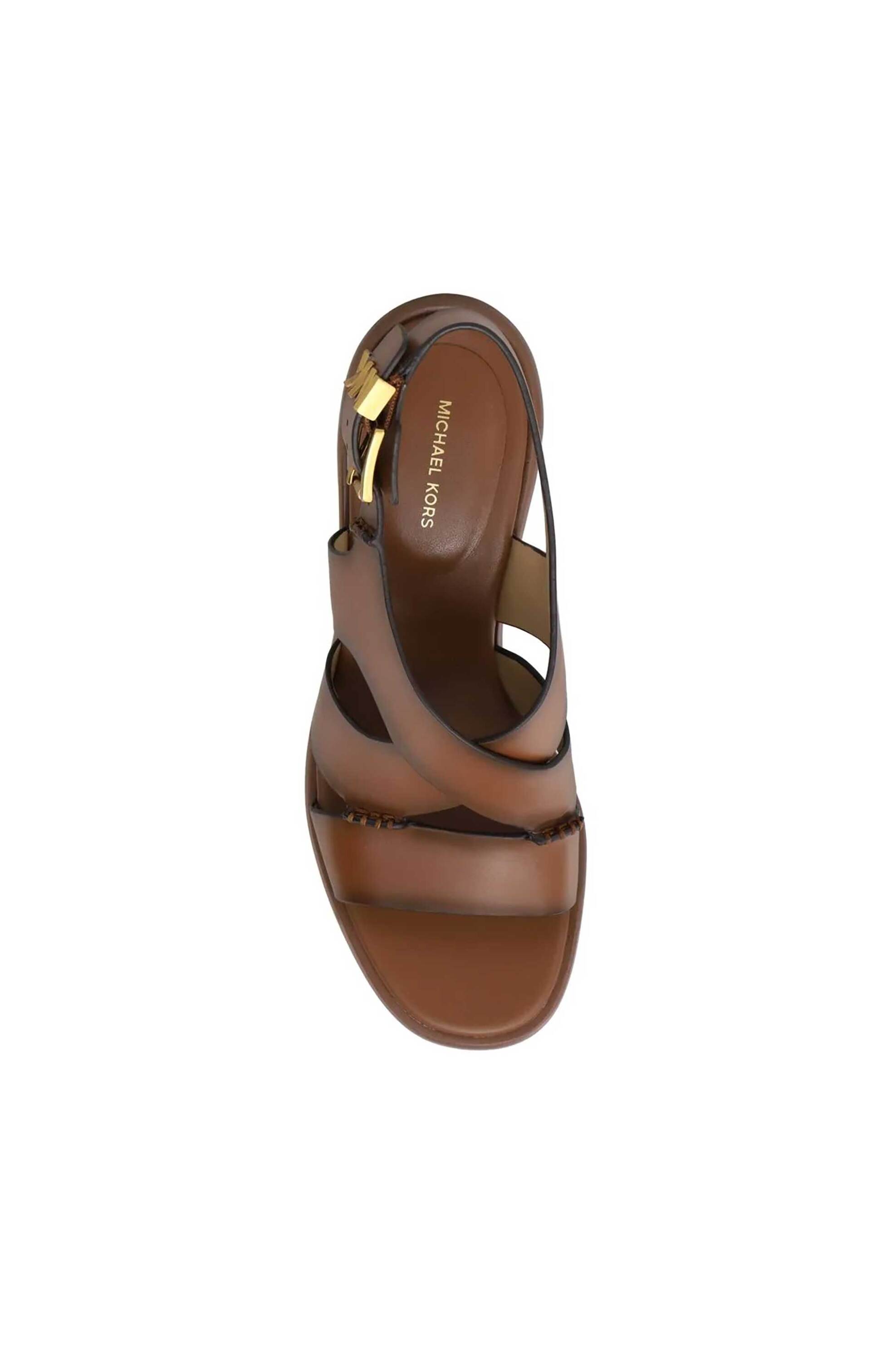 Michael Kors Γυναικεία Δερμάτινα Πέδιλα Raven - 40S6Rvhs3L Ταμπά