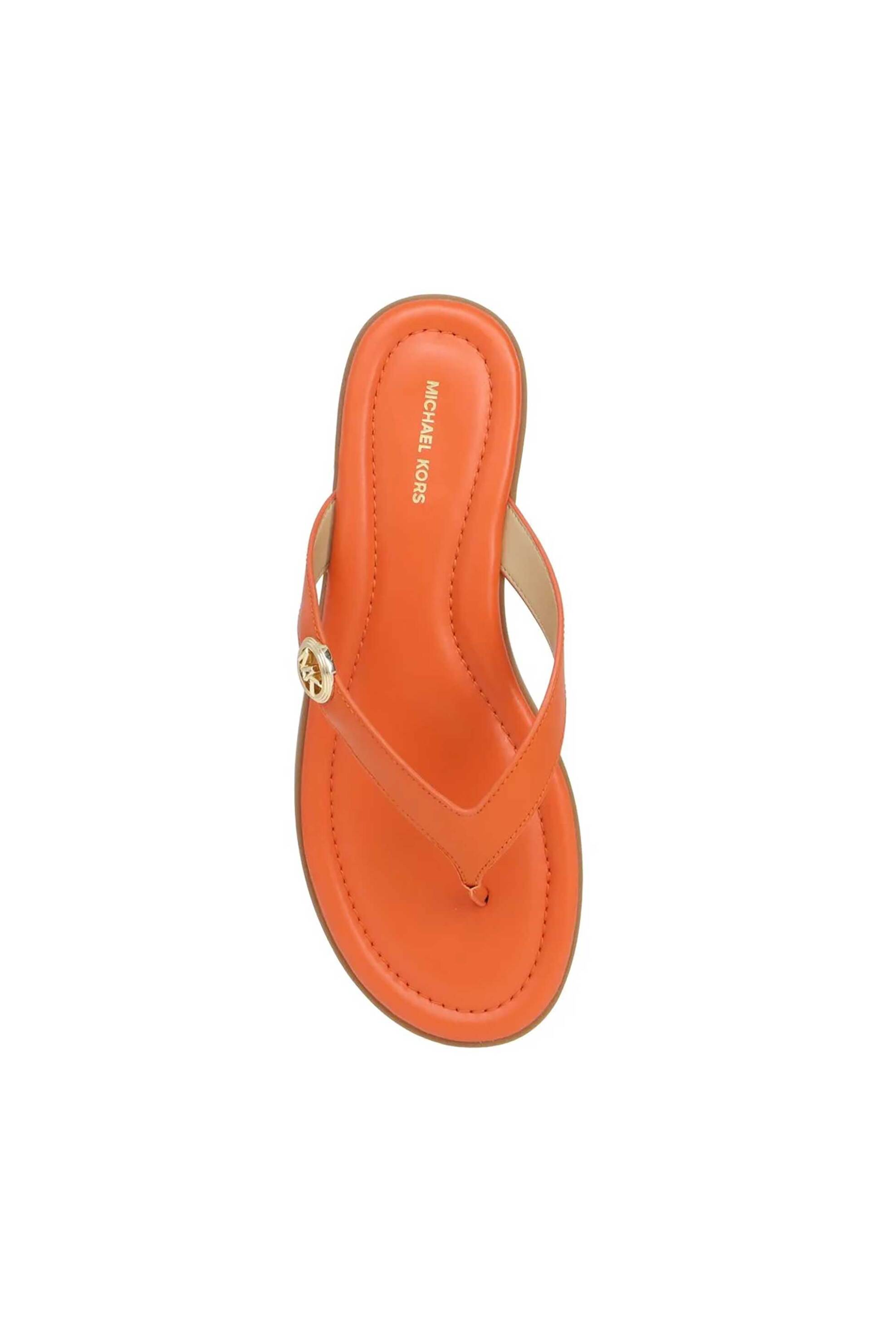 Michael Kors Γυναικεία Δερμάτινα Σανδάλια Erin - 40S6Erfs1L Πορτοκαλί