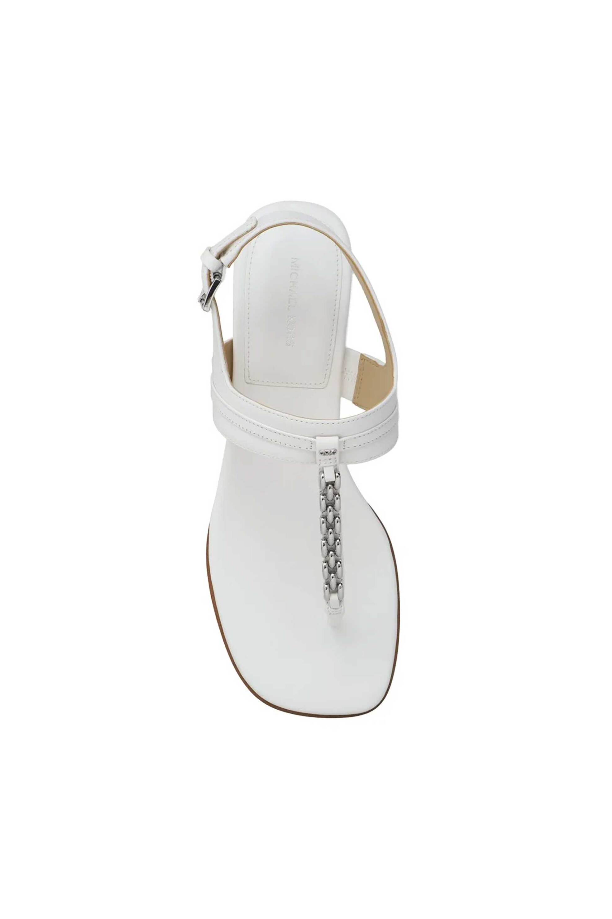 Michael Kors Γυναικεία Δερμάτινα Σανδάλια Marcia - 40S6Mcfs1L Λευκό