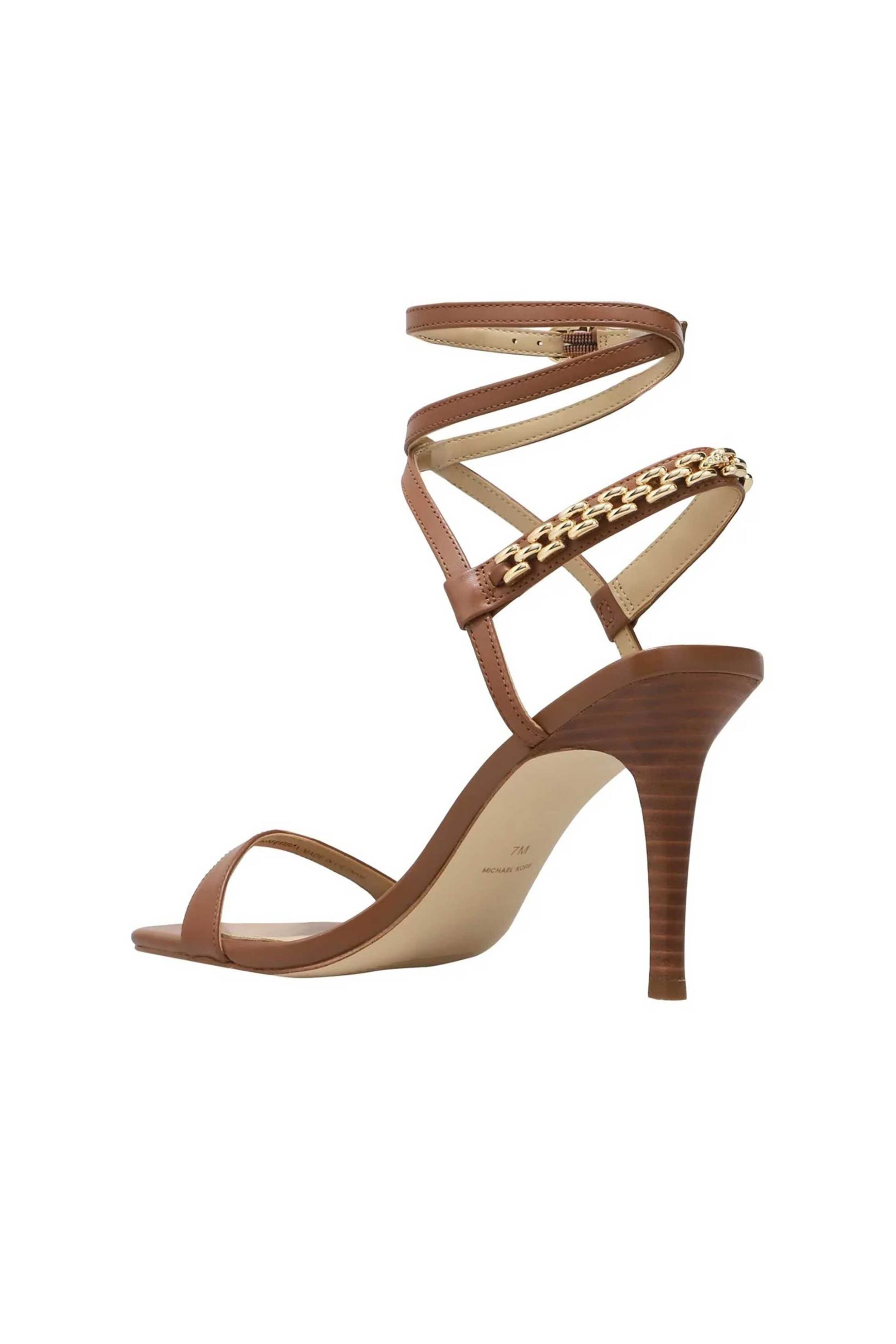 MICHAEL KORS Michael Kors γυναικεία δερμάτινα πέδιλα "Marcia" - 40S6MCHS2L Ταμπά - 3