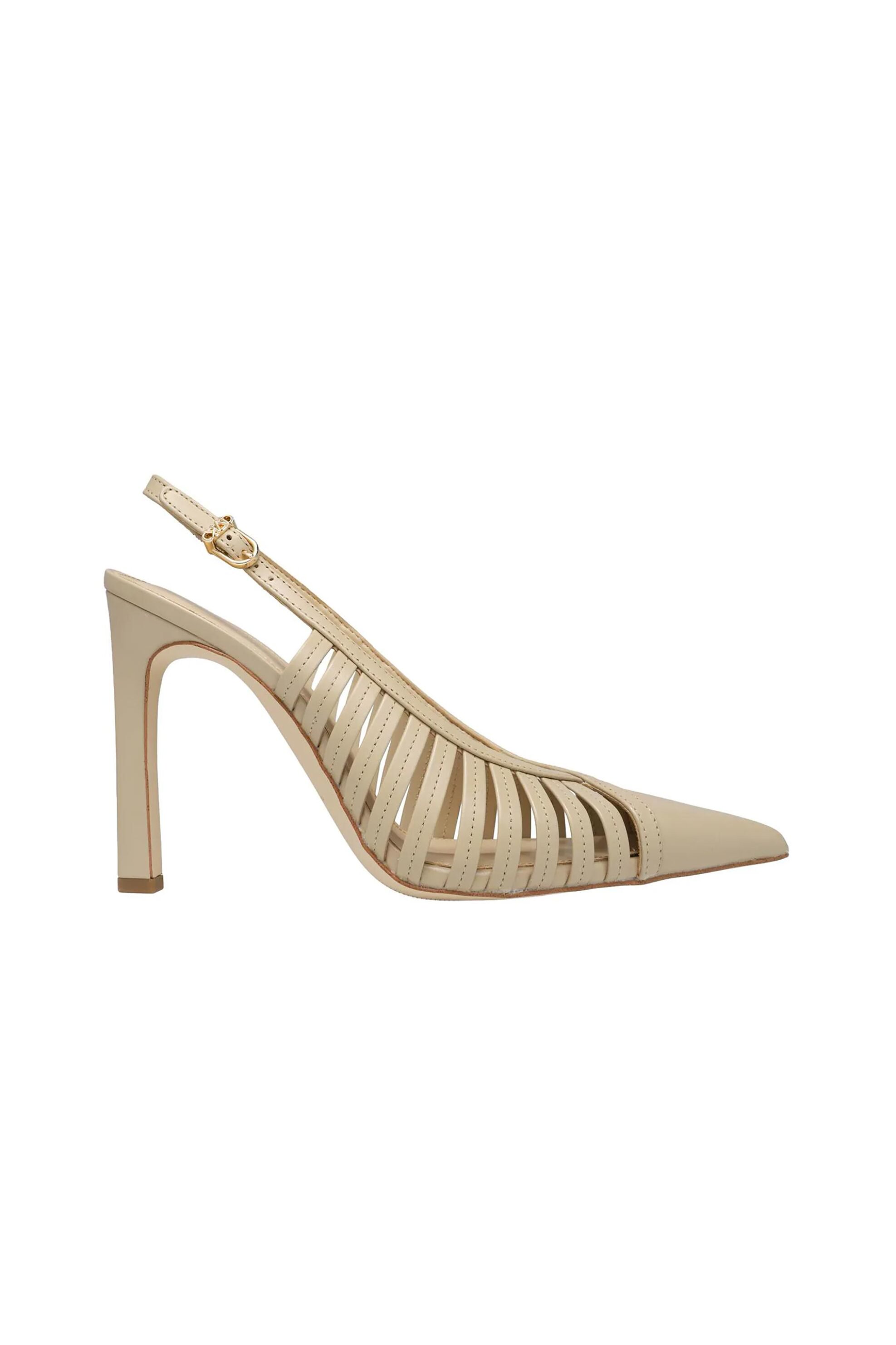MICHAEL KORS Michael Kors γυναικείες δερμάτινες γόβες slingback "Adriana" - 40T6ADHP1L Μπεζ