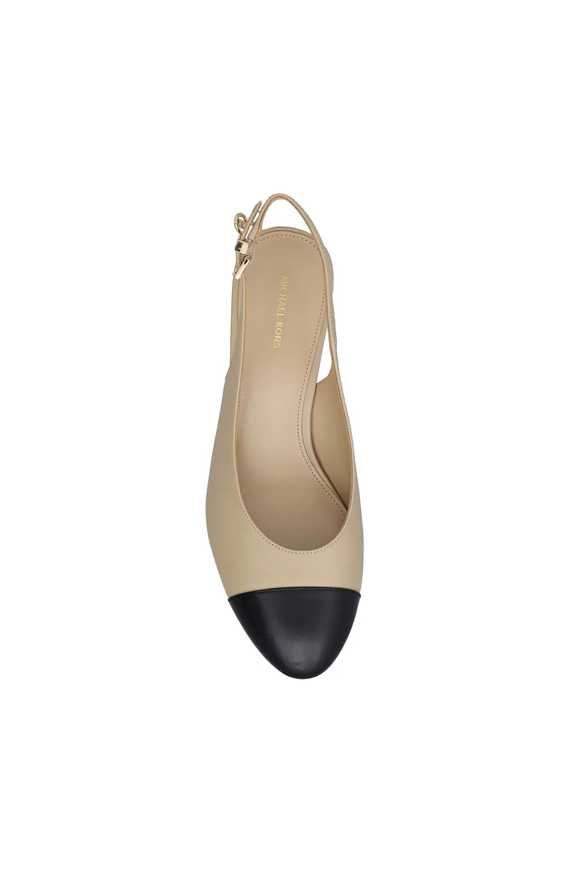 Michael Kors Γυναικείες Δερμάτινες Γόβες Slingback Piper - 40T6Pimp2L Μπεζ