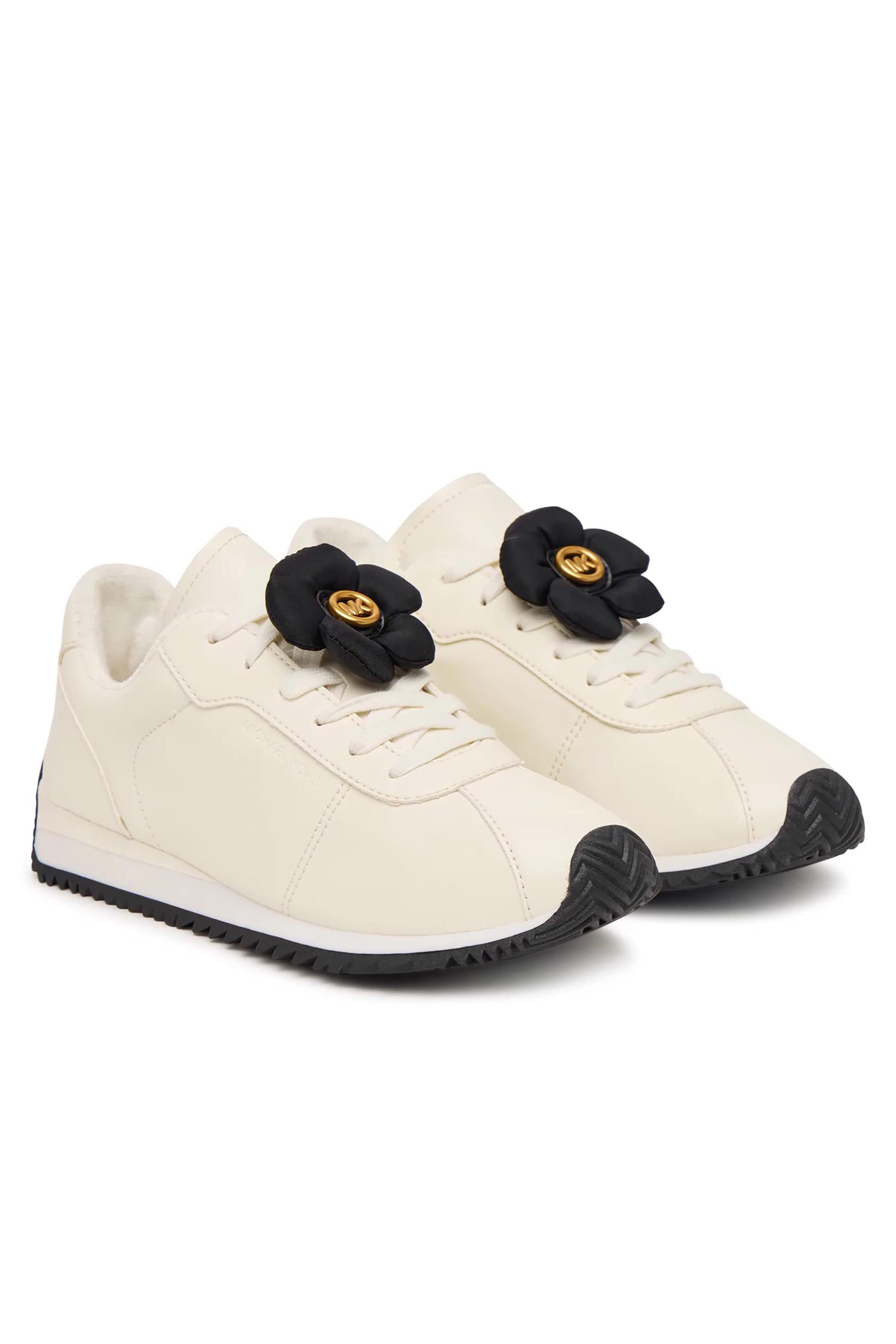 MICHAEL KORS Michael Kors γυναικεία sneakers με contrast λουλούδι με monogram "Rhodes" - 43T6RHFS1L Κρέμ - 2