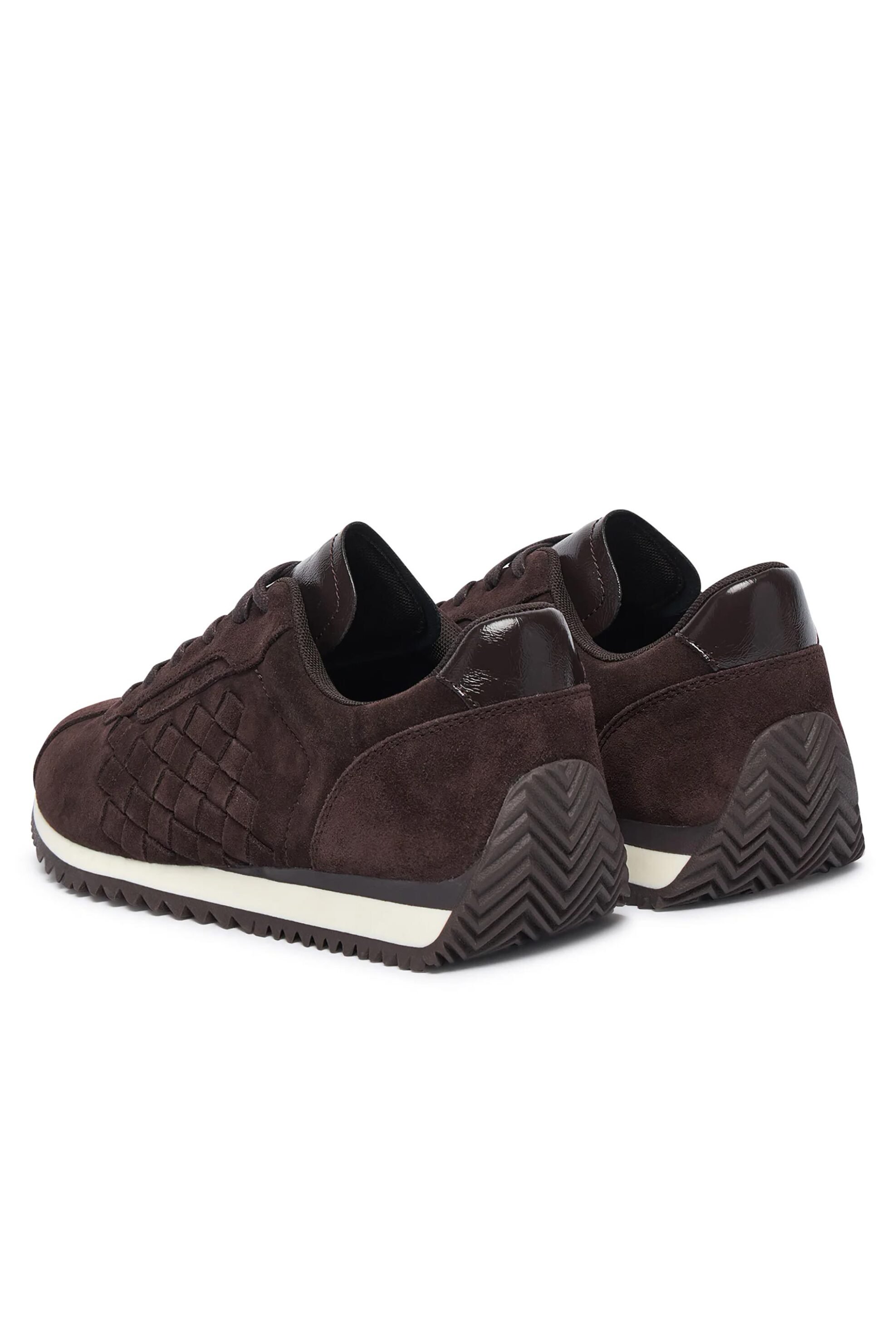 MICHAEL KORS Michael Kors γυναικεία suede sneakers "Rhodes" - 43F6RHFS2S Καφέ Σκούρο - 3