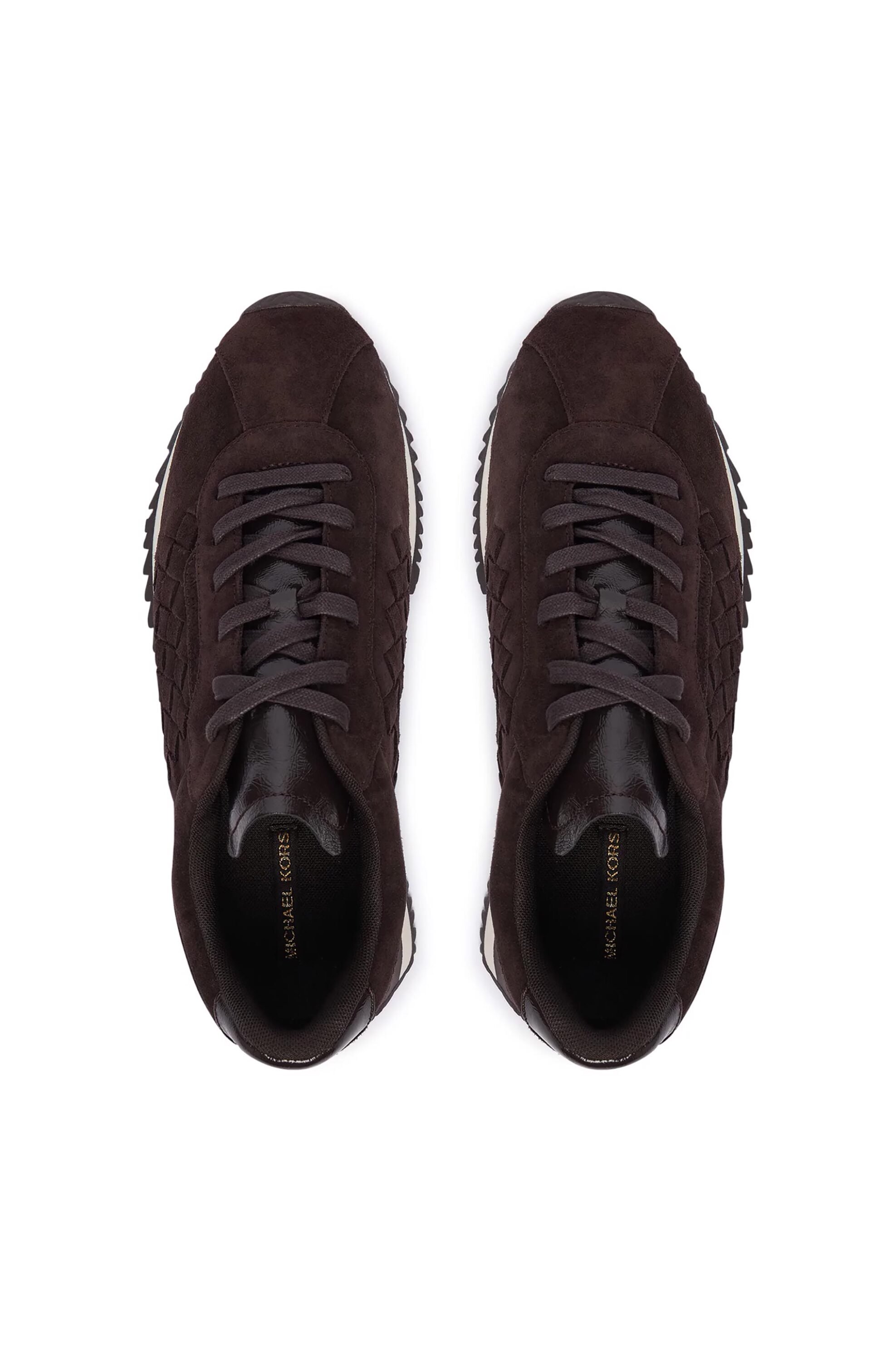MICHAEL KORS Michael Kors γυναικεία suede sneakers "Rhodes" - 43F6RHFS2S Καφέ Σκούρο - 4