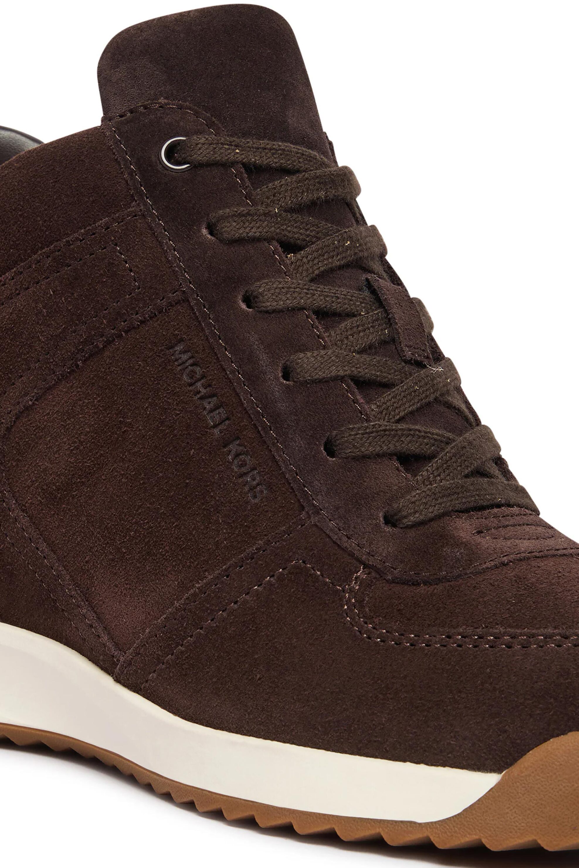 MICHAEL KORS Michael Kors γυναικεία suede sneakers μποτάκια "Nikko" - 43F6NKFS1S Καφέ Σκούρο - 4