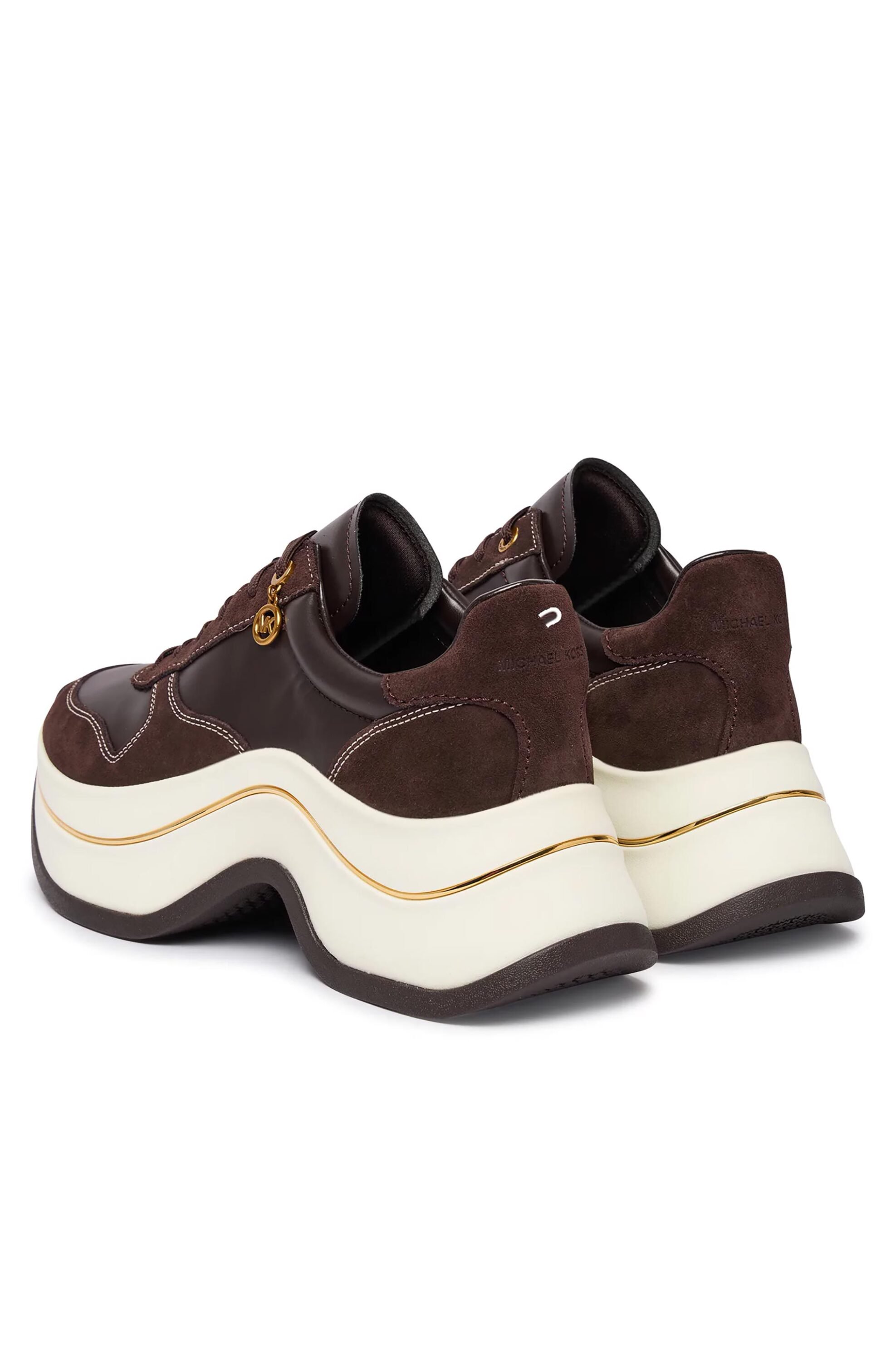 MICHAEL KORS Michael Kors γυναικεία δερμάτινα sneakers "Arla" - 43F6ARFS1S Καφέ Σκούρο - 3