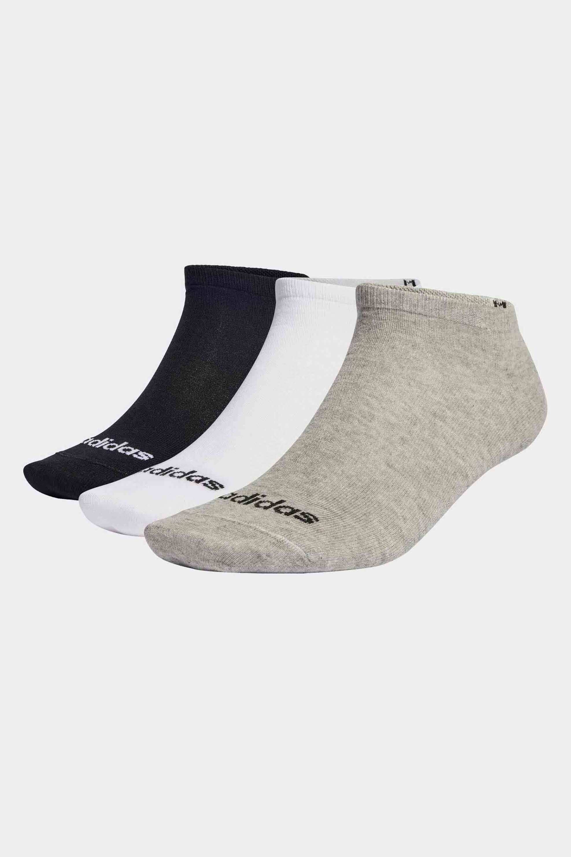 Adidas σετ unisex κοντές κάλτσες "Thin Linear" (3 ζευγάρια) - IC1300 Πολύχρωμο