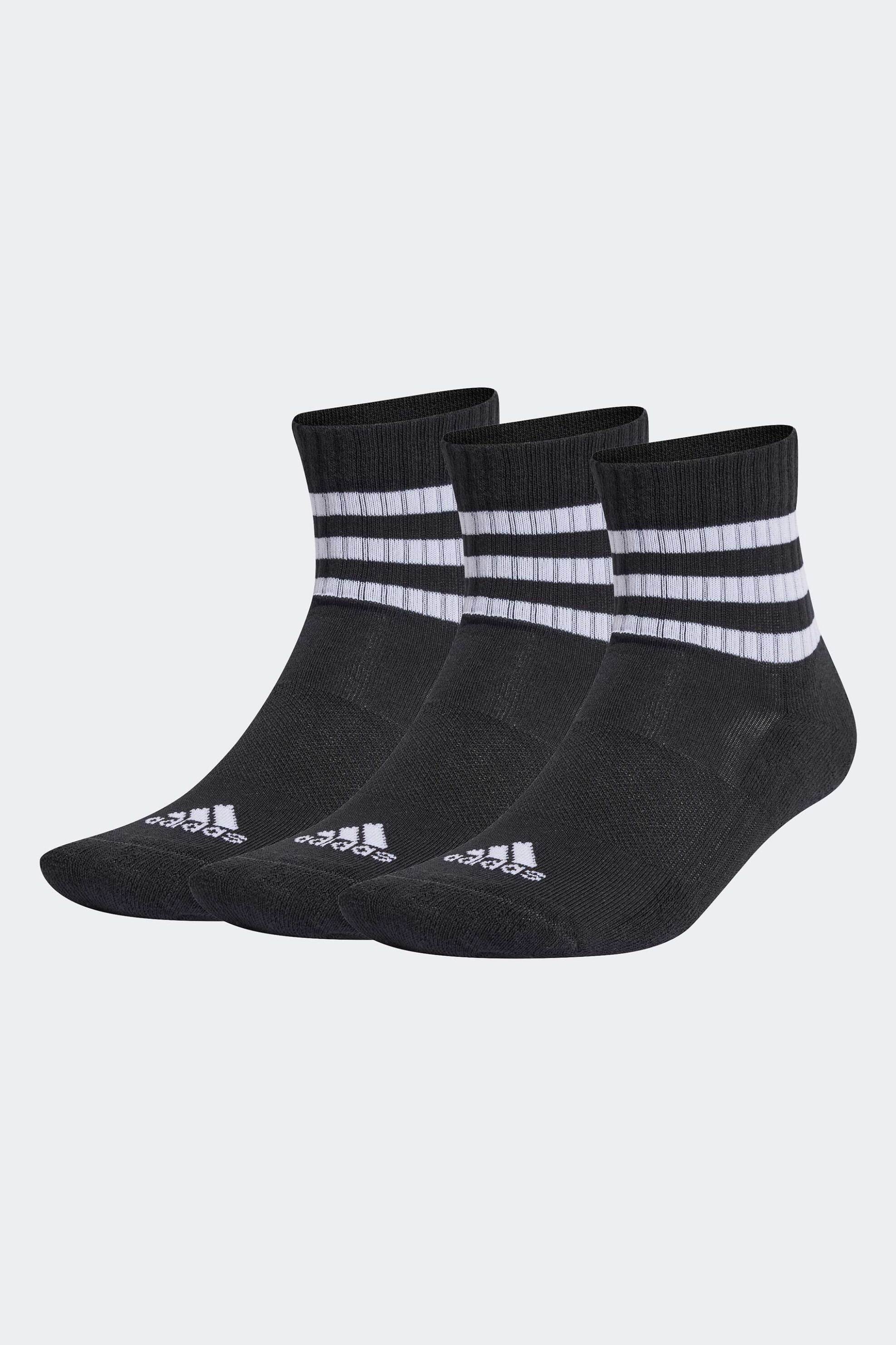 Adidas σετ unisex κάλτσες μεσαίου ύψους "3-Stripes Cushioned Sportswear" (3 ζευγάρια) - IC1317 Μαύρο