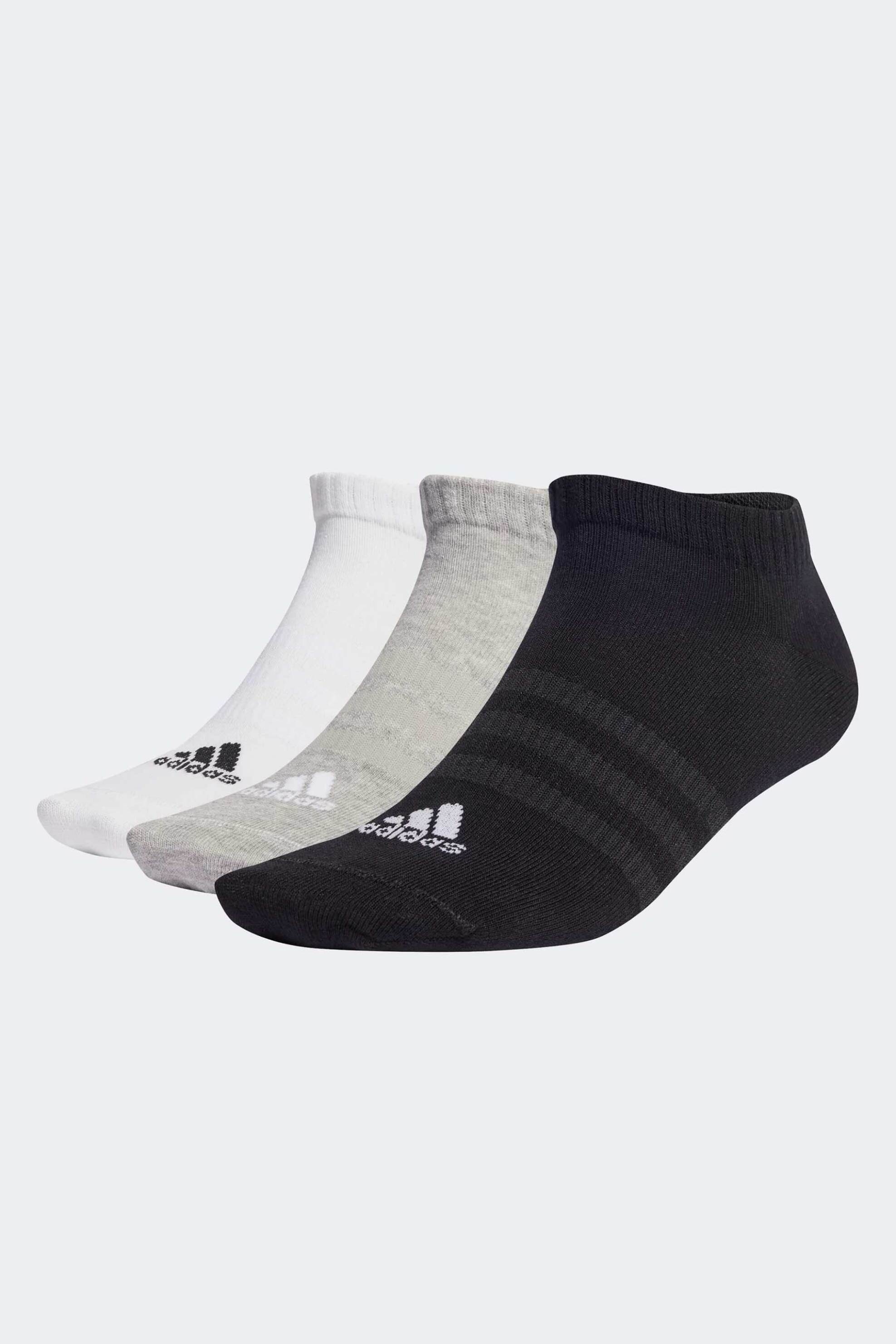 Adidas σετ unisex κοντές κάλτσες με logo print (3 τεμάχια) - IC1337 Γκρι