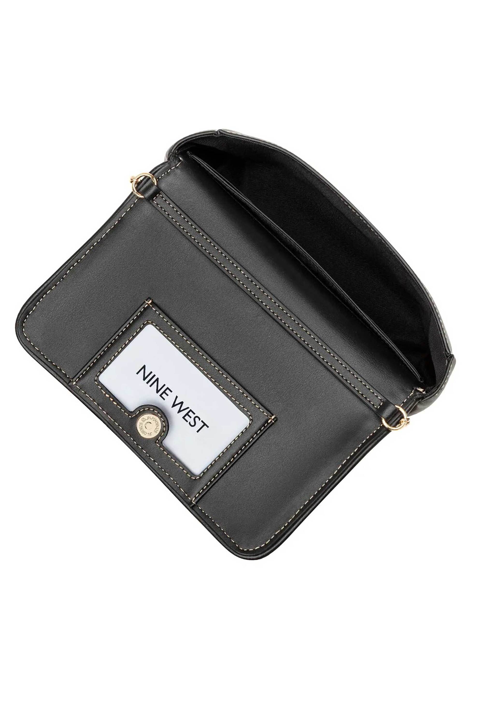 Nine West γυναικεία τσάντα ώμου με πλεκτό σχέδιο "Nefi" - GW5752278 Μαύρο φωτογραφία