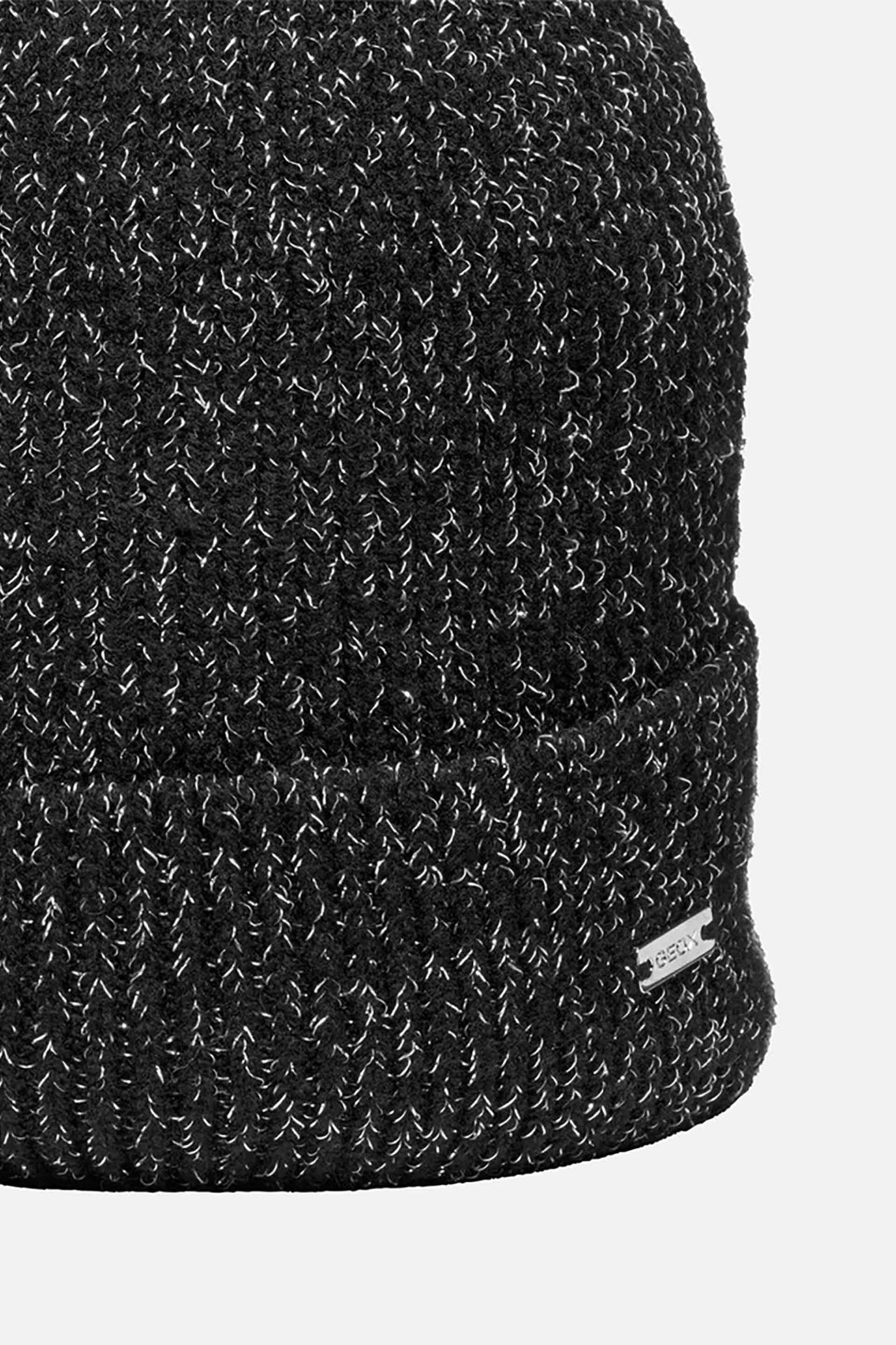 Geox γυναικείος πλεκτός σκούφος ribbed με μεταλλικό λογότυπο 