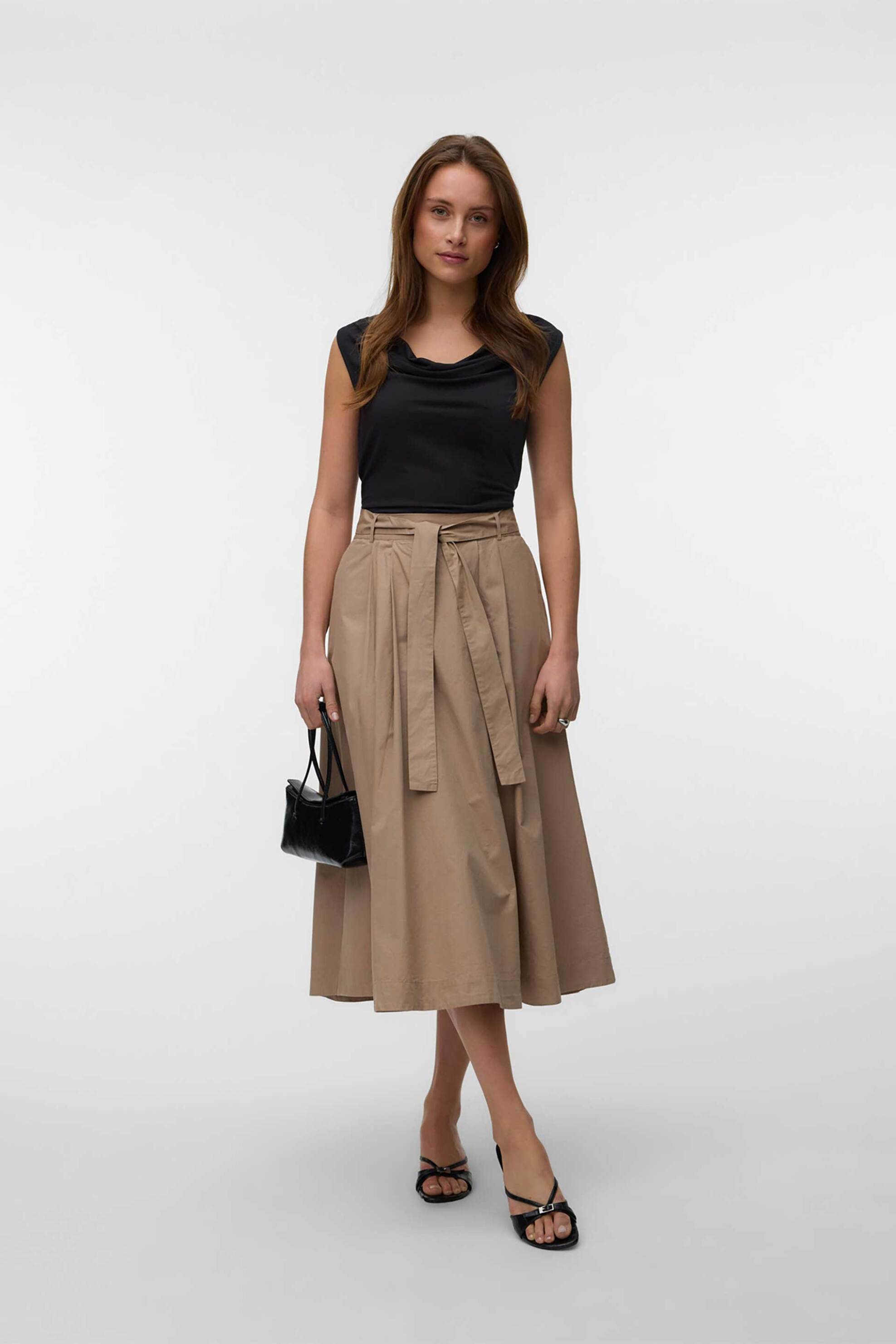 VERO MODA Vero Moda γυναικεία αμάνικη μπλούζα μονόχρωμη - 10344258 Μαύρο - 2