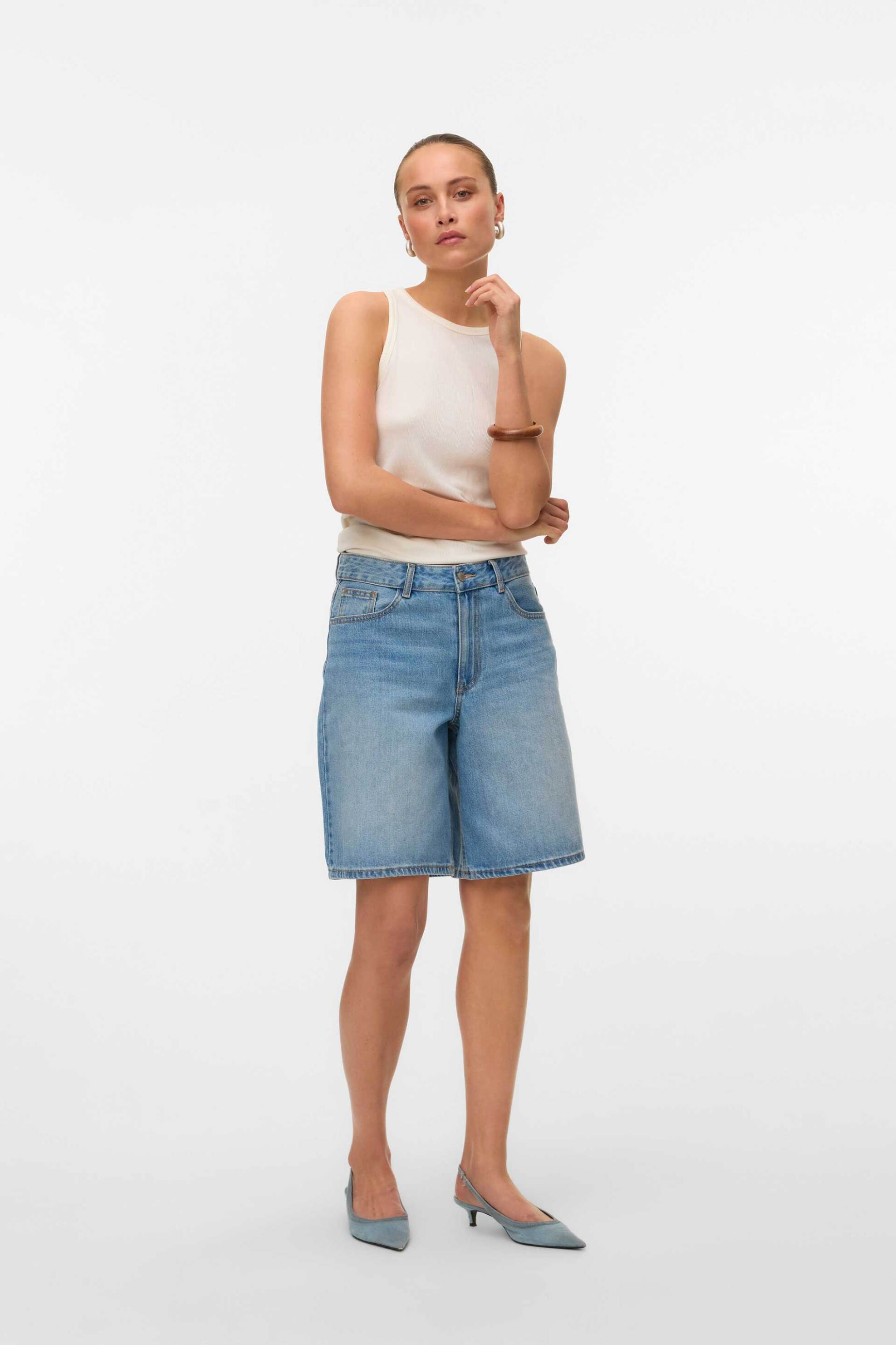 Vero Moda γυναικείο σορτς denim Relaxed Fit - 10328836 Denim Blue