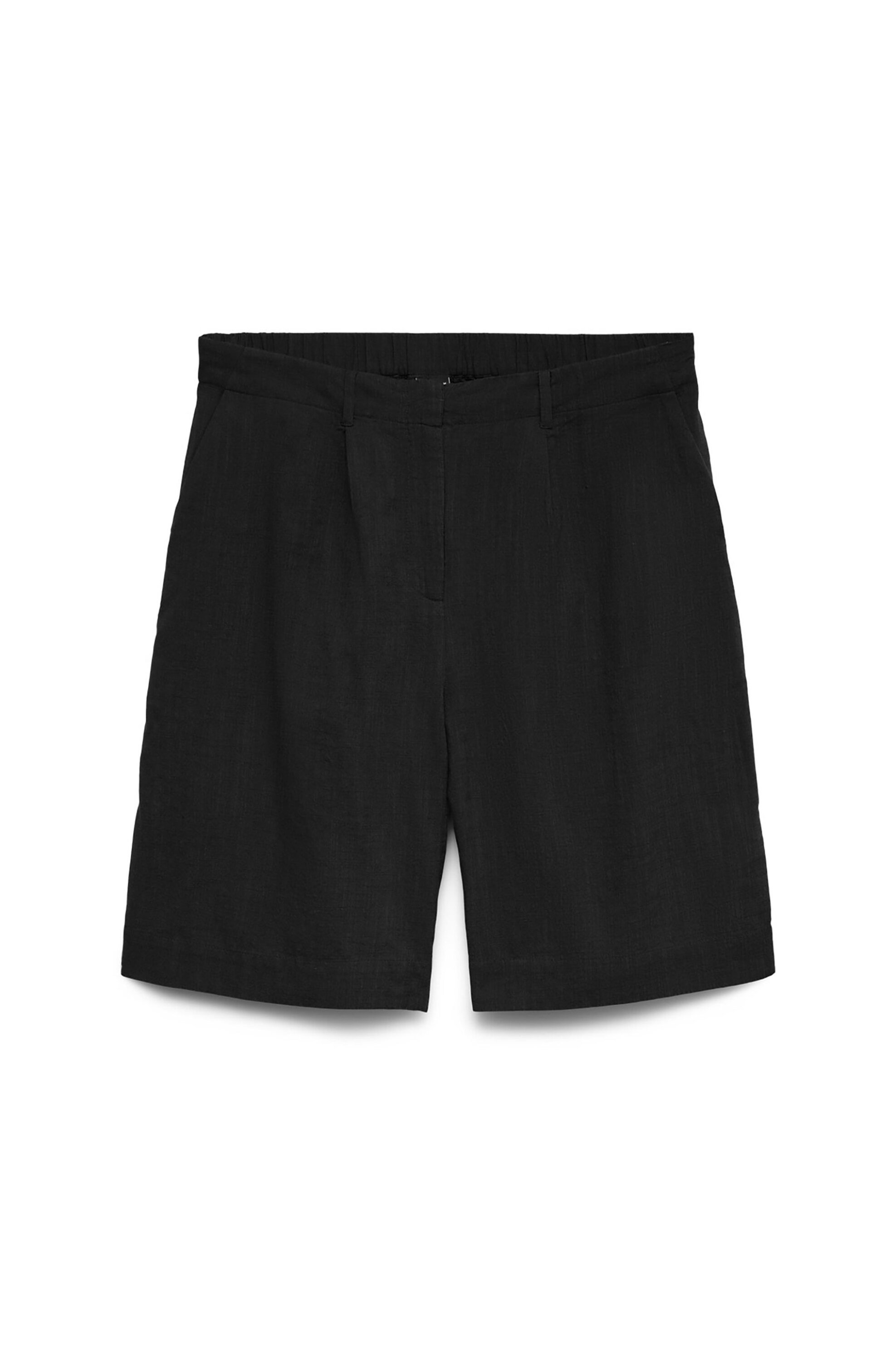 Vero Moda γυναικείο ψηλόμεσο σορτς Regular Fit - 10344940 Μαύρο